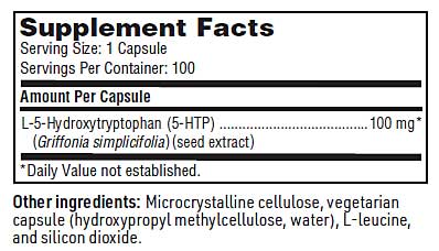 Klaire Labs 5-HTP 100 mg Ingredients
