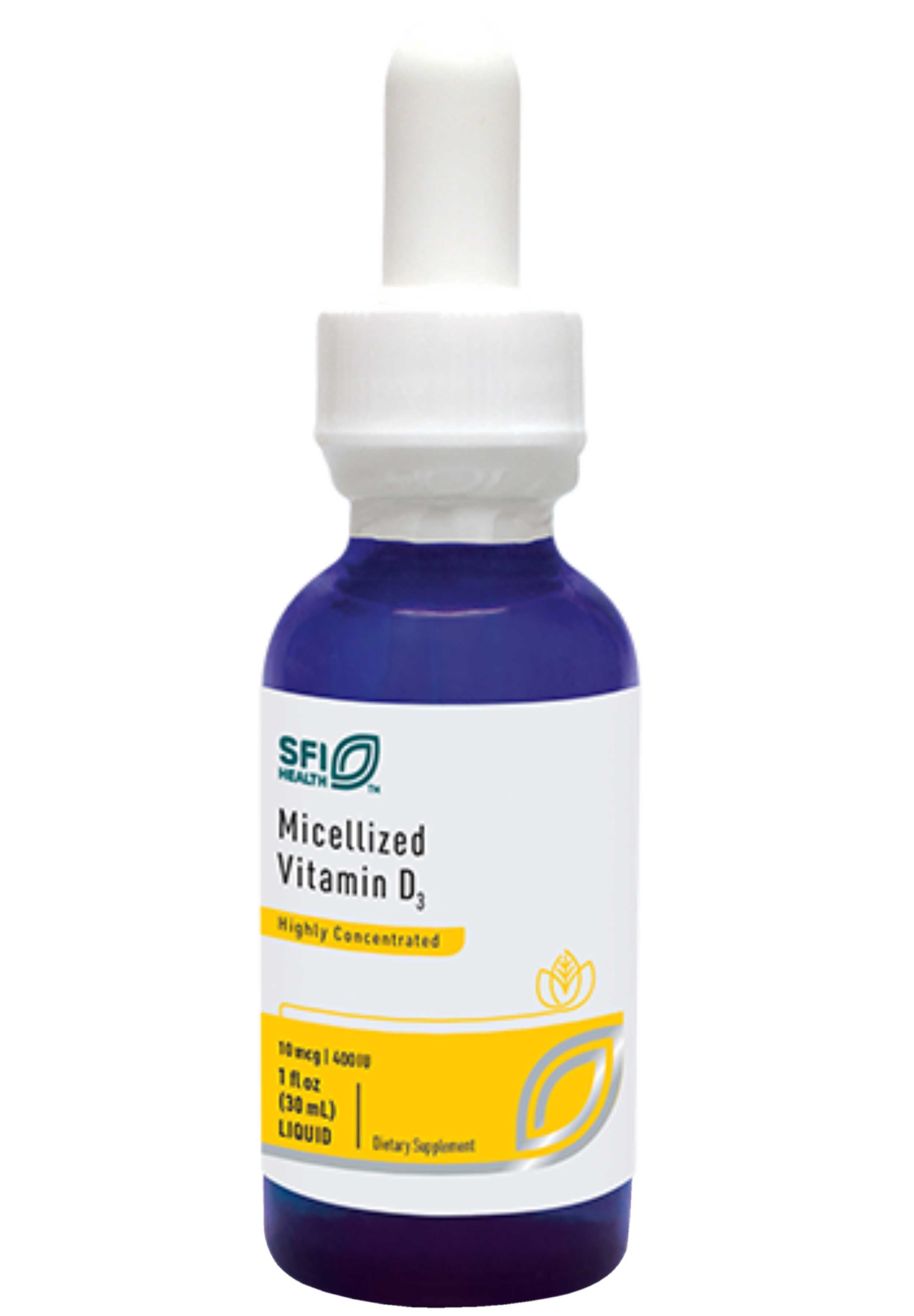 Klaire Labs Micellized Vitamin D3 Liquid 10 mcg (400 IU)