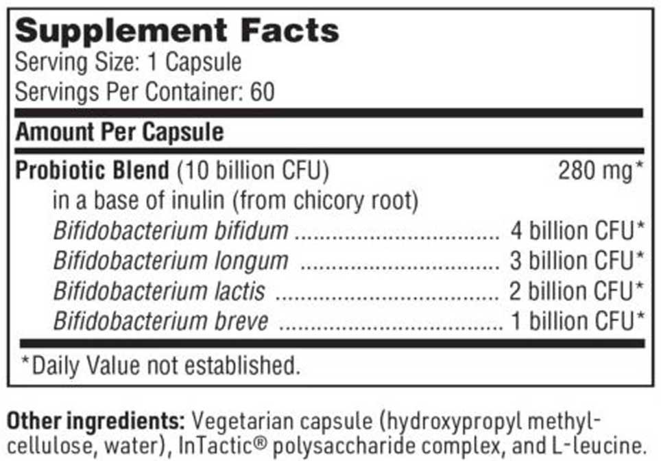 Klaire Labs Ther-Biotic® Bifido (Factor 4) Ingredients