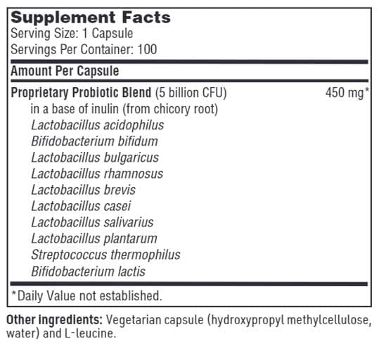 Klaire Labs Ther-Biotic Vital-10 Ingredients