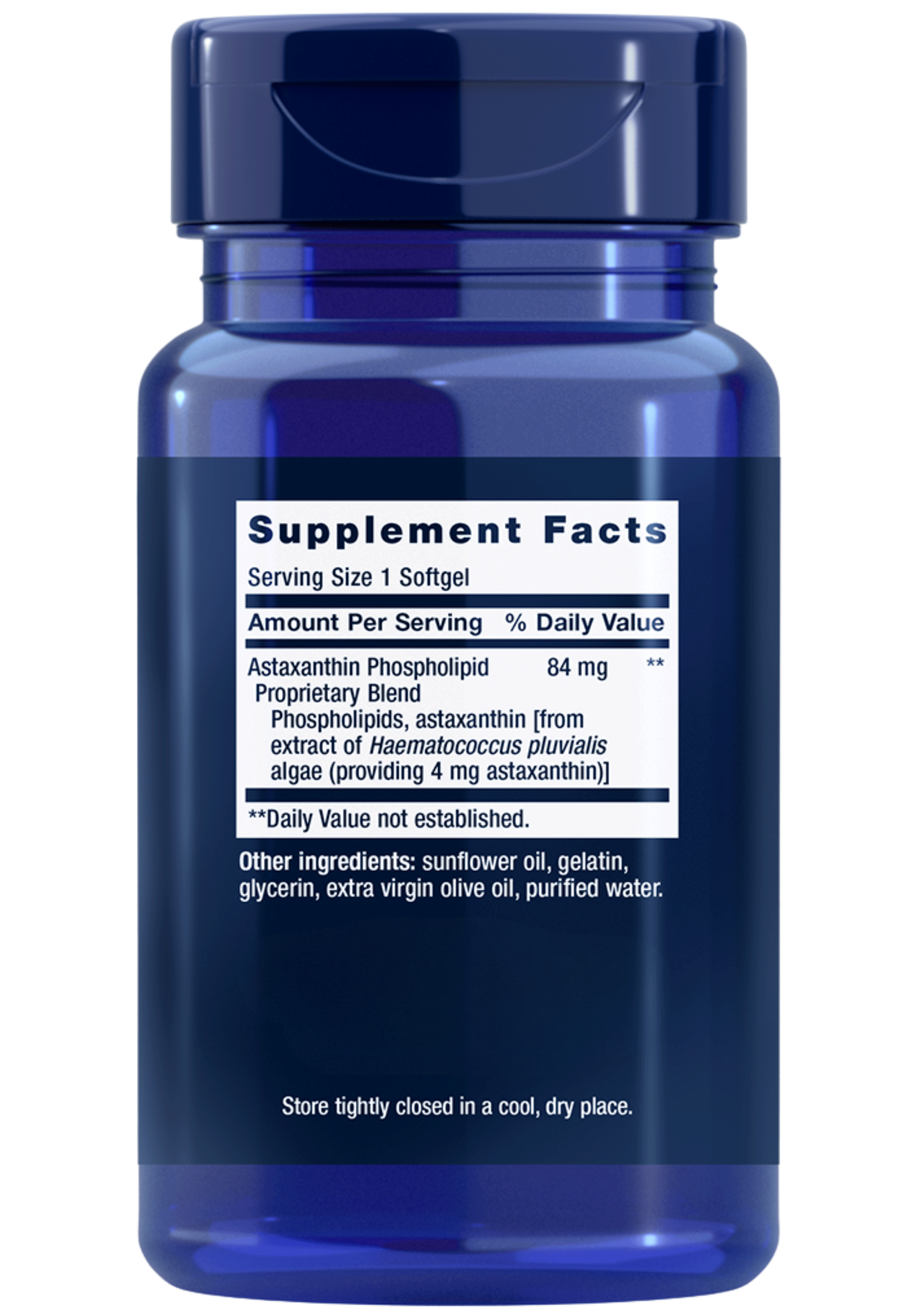 Life Extension Astaxanthin with Phospholipids Ingredients