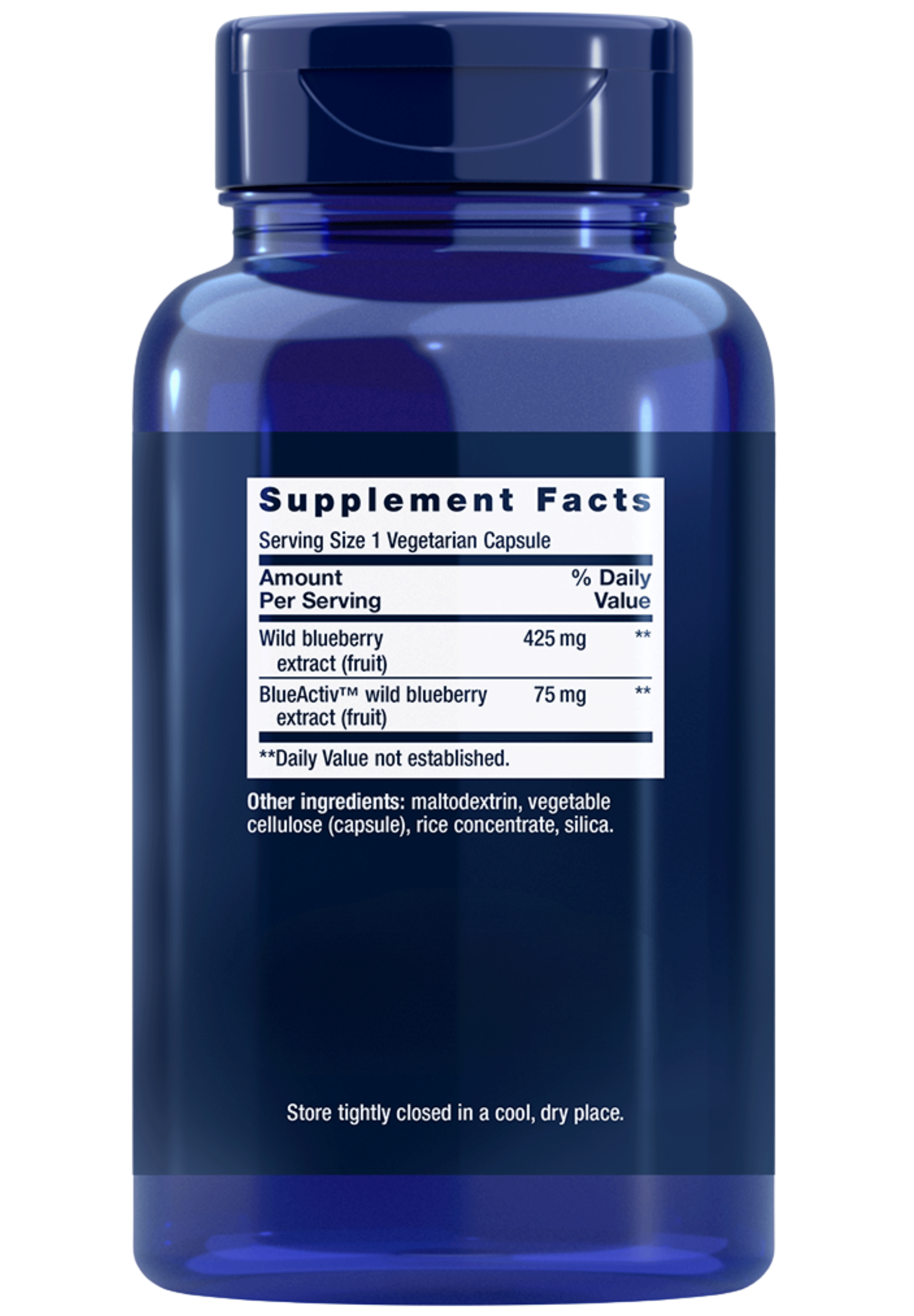 Life Extension Blueberry Extract Ingredients