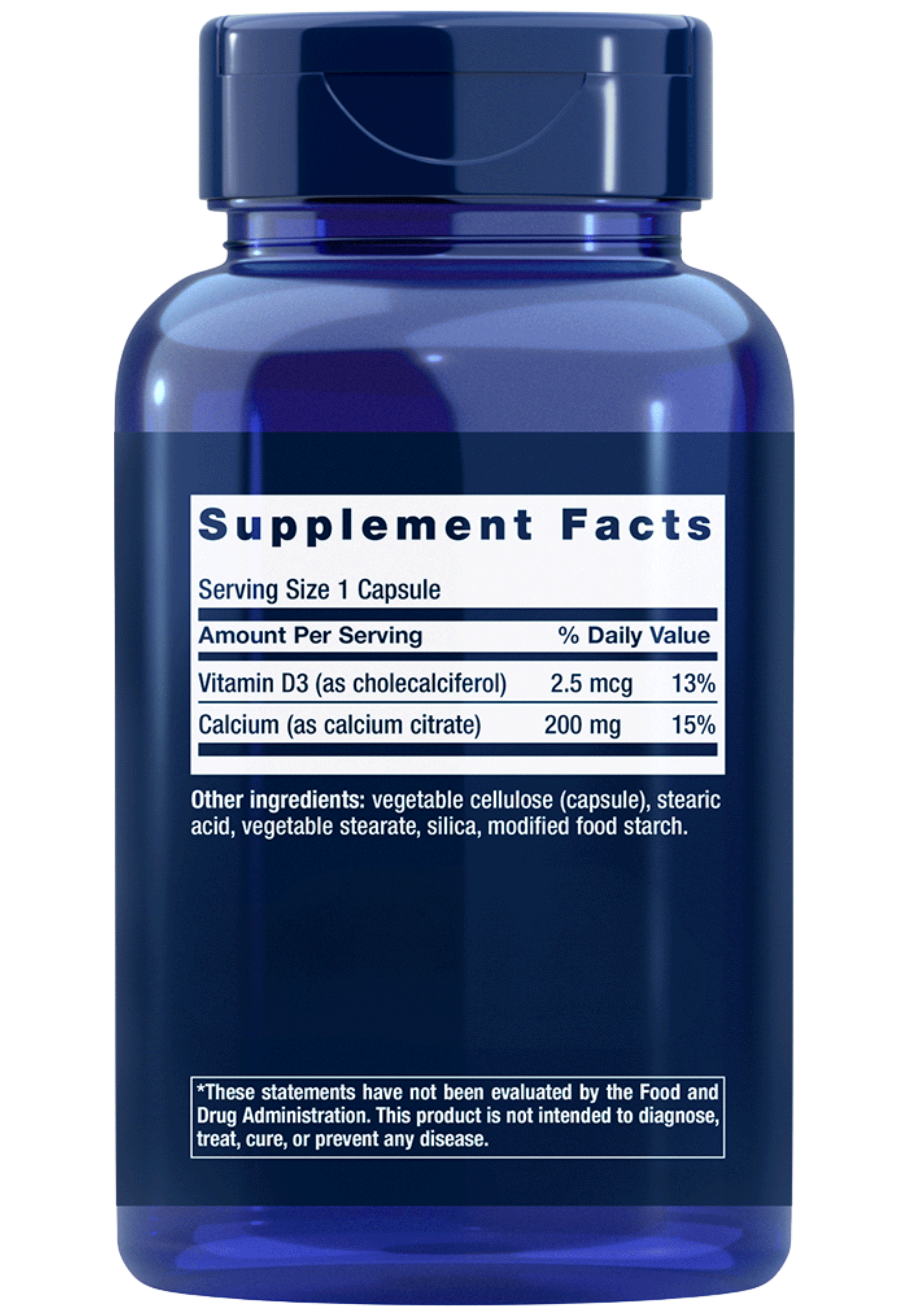 Life Extension Calcium Citrate with Vitamin D Ingredients