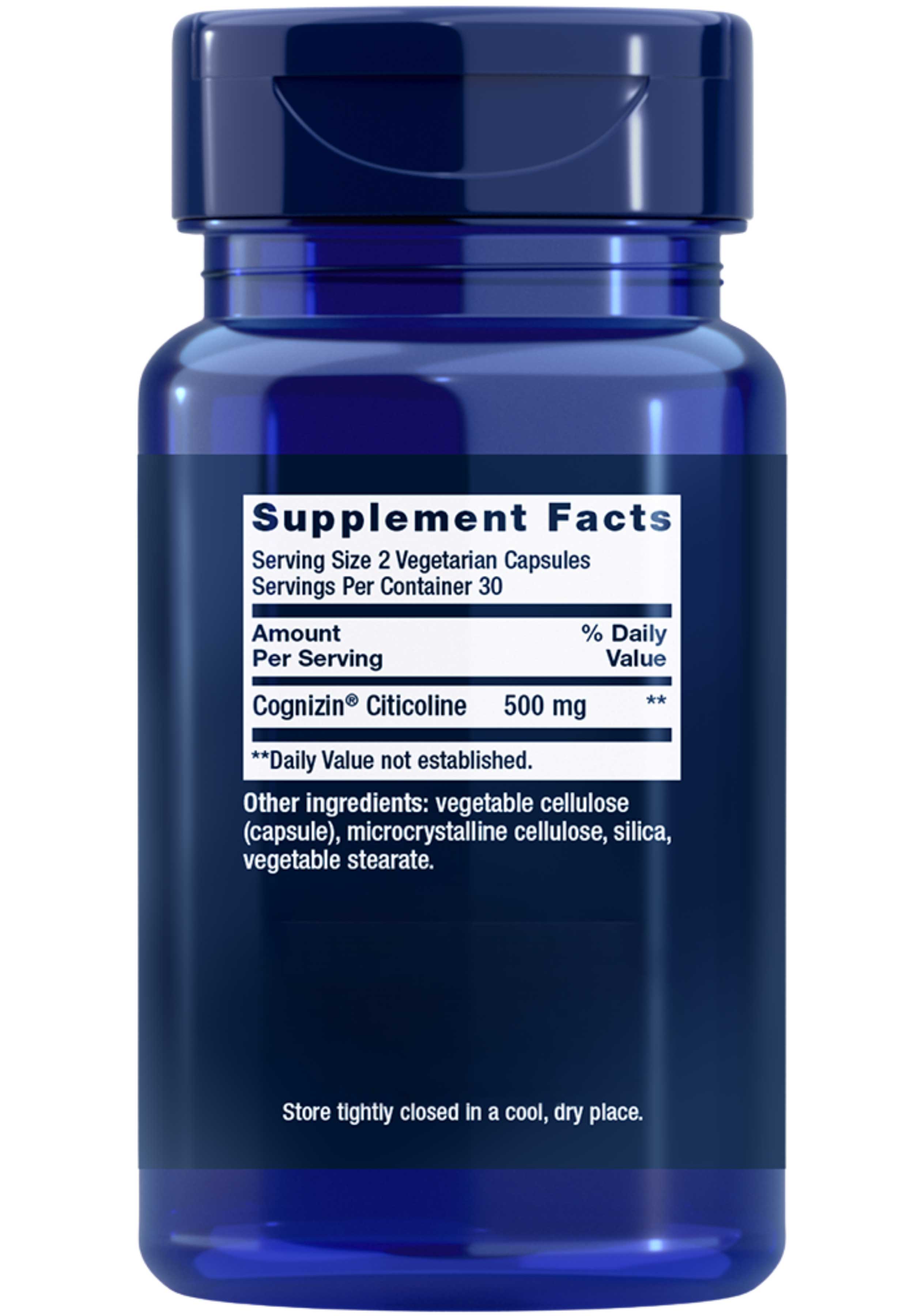 Life Extension Citicoline (CDP-Choline) Ingredients