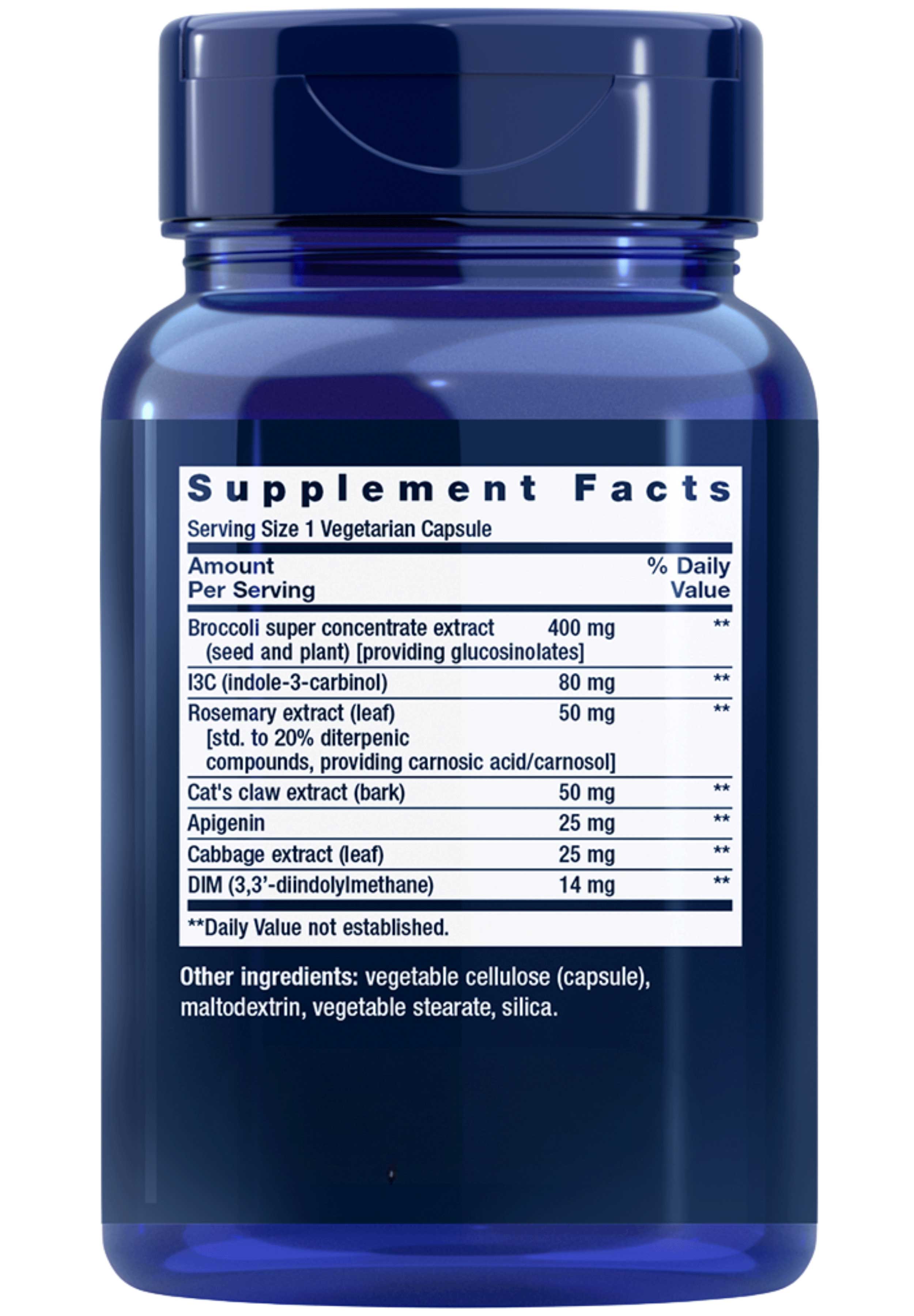 Life Extension Cruciferous Vegetable Extract Blend Ingredients