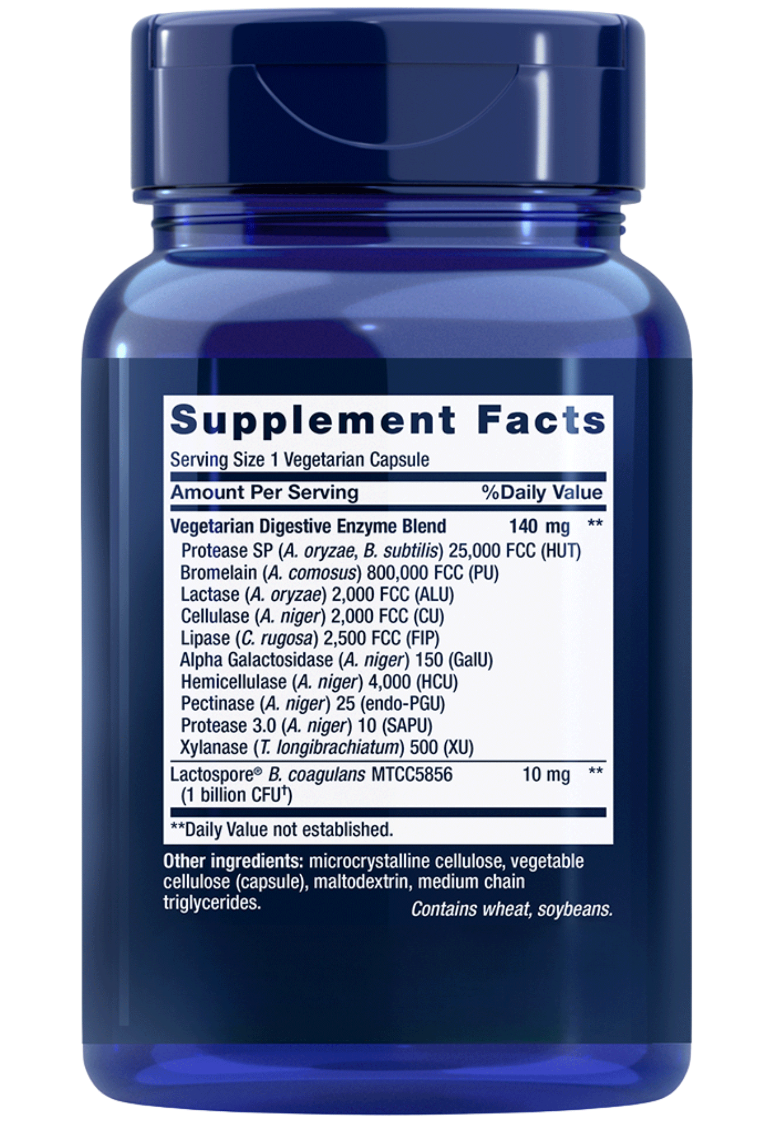 Life Extension Enhanced Super Digestive Enzymes and Probiotics Ingredients