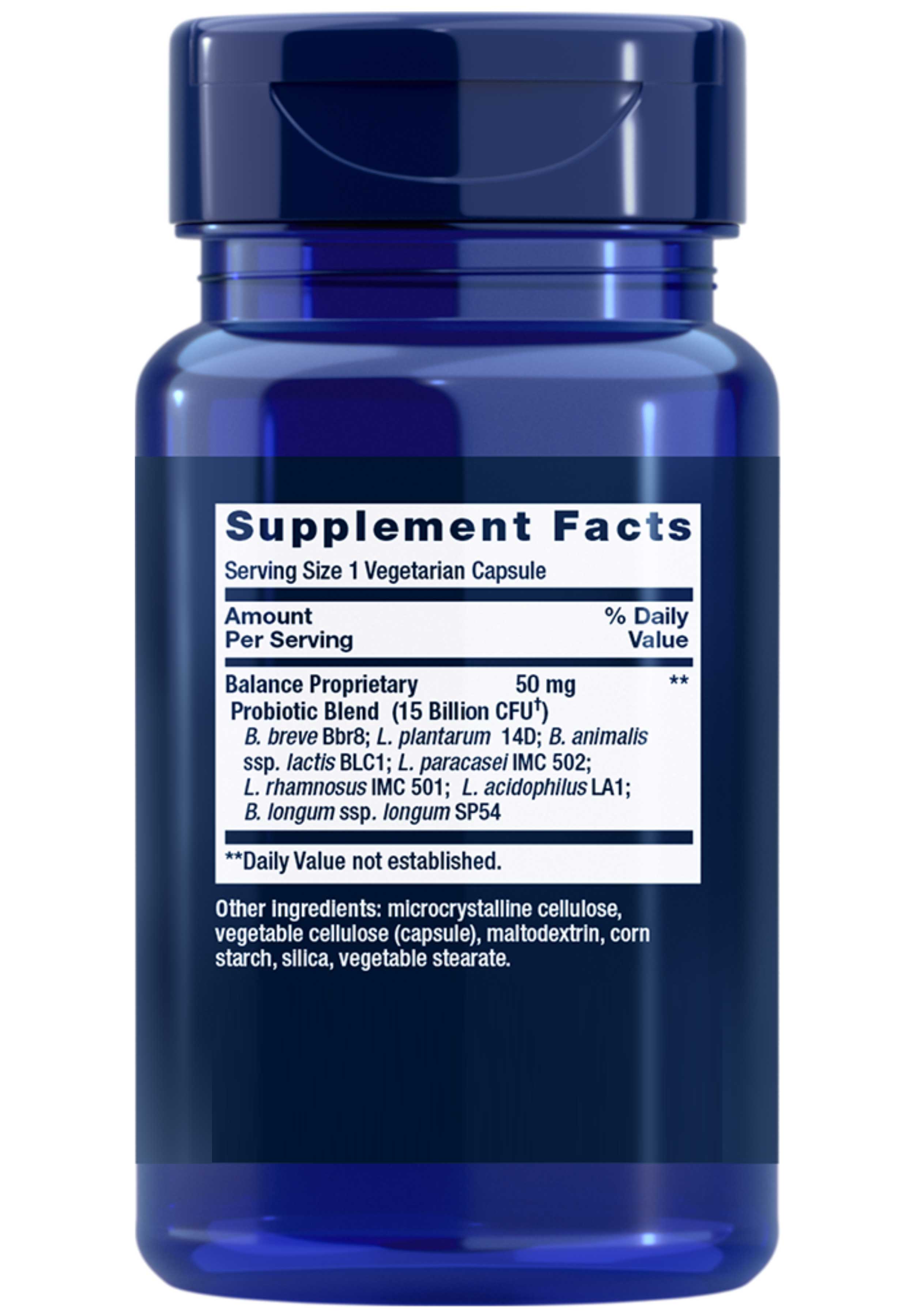 Life Extension FLORASSIST Probiotic Balance Ingredients