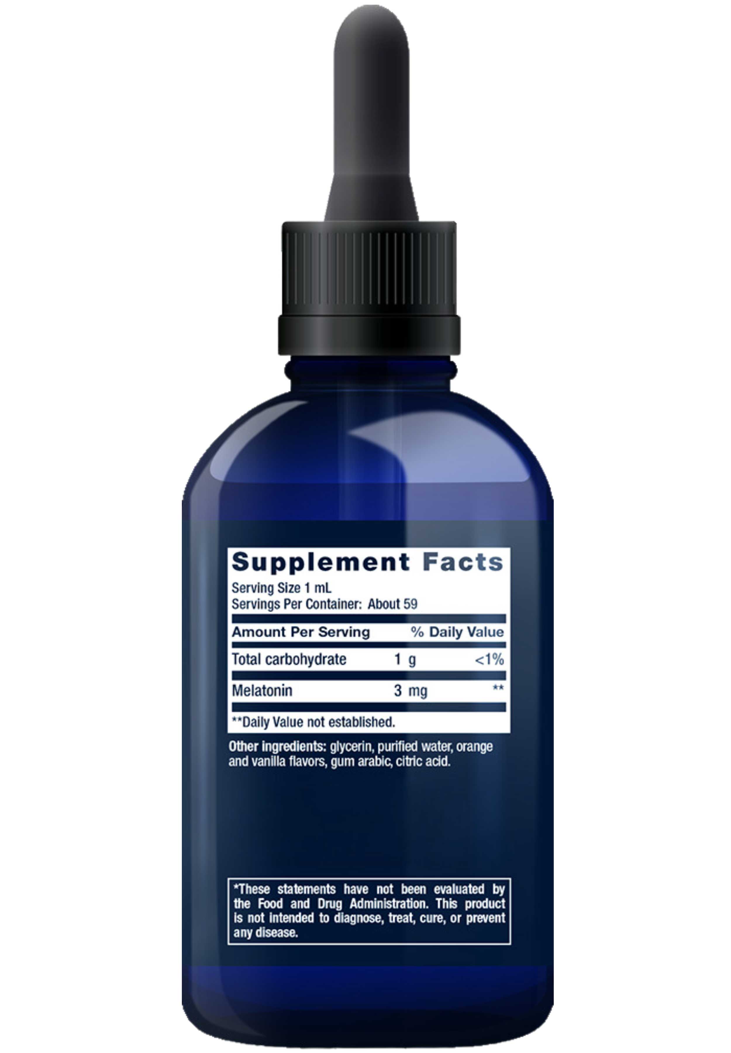 Life Extension Fast-Acting Liquid Melatonin (Citrus-Vanilla Flavor) Ingredients