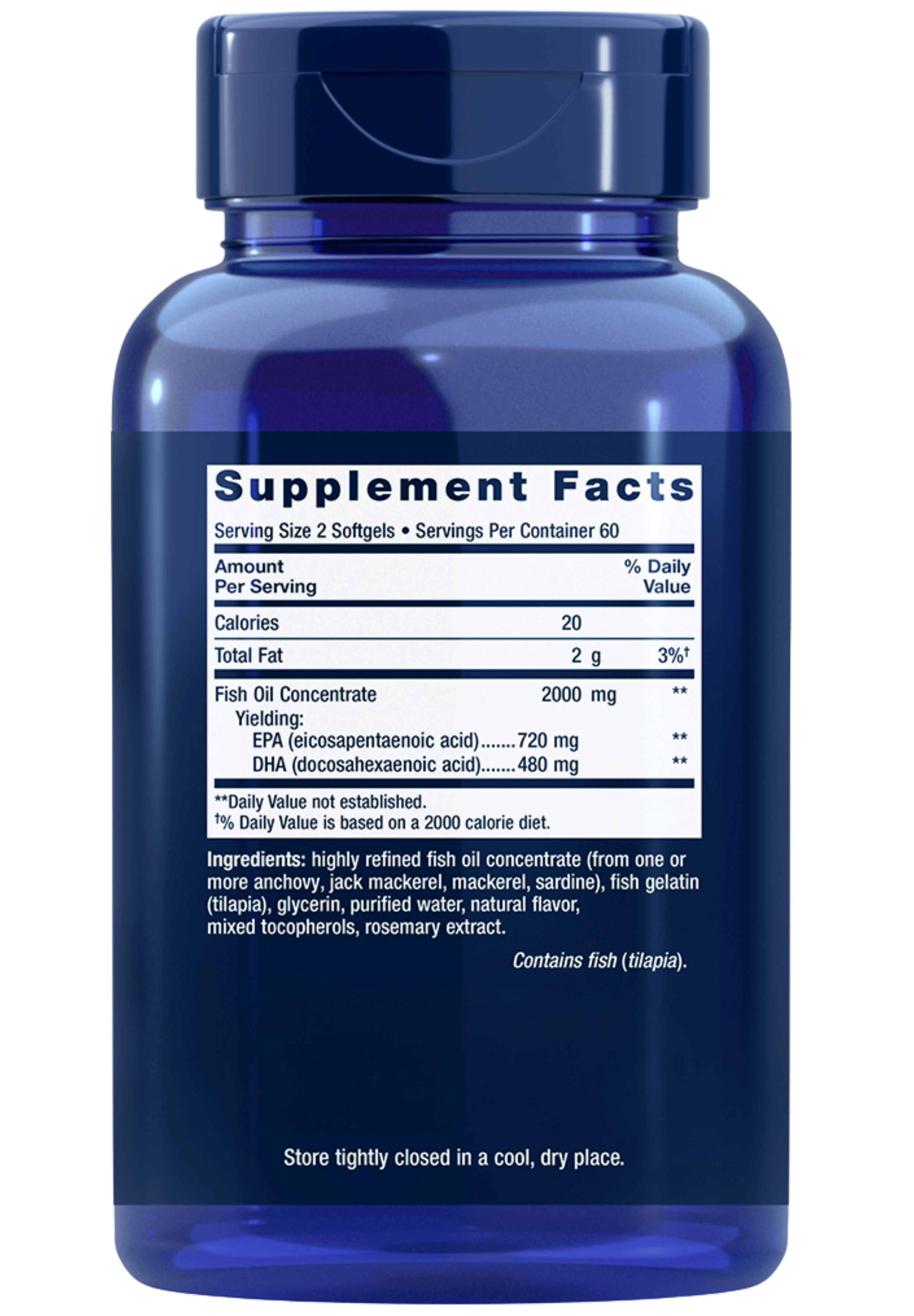 Life Extension Mega EPA/DHA Ingredients