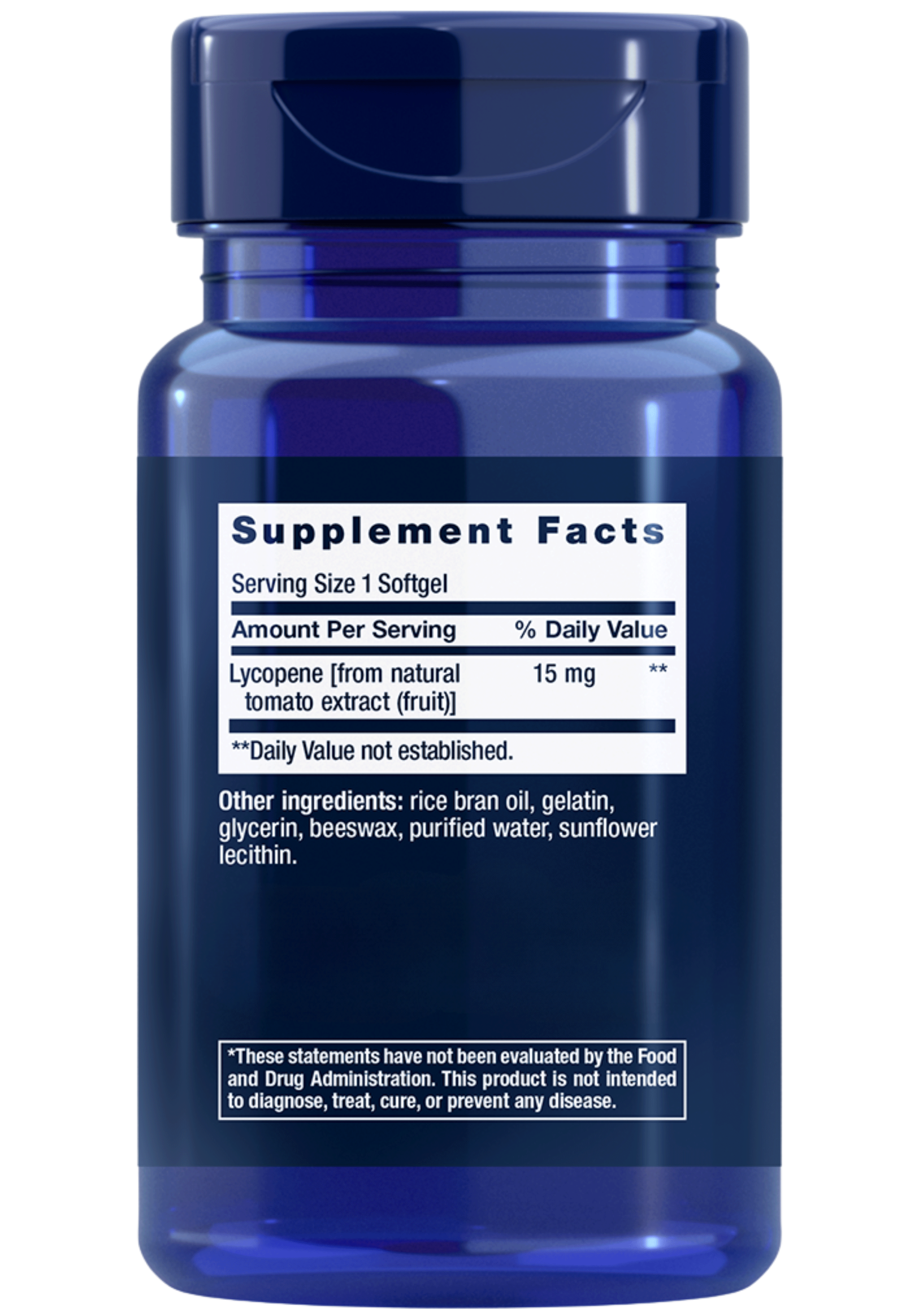Life Extension Mega Lycopene Ingredients
