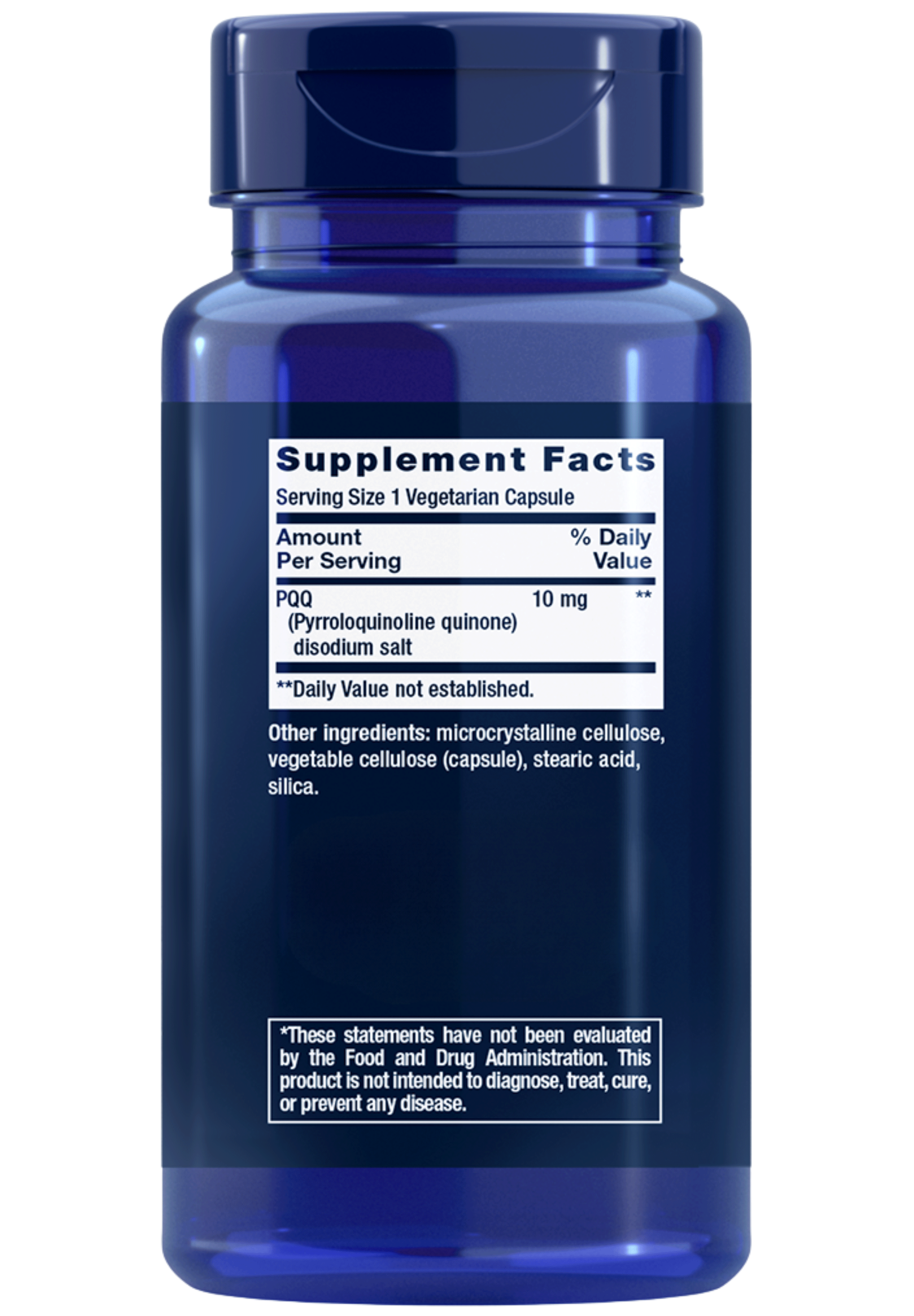 Life Extension PQQ 10 mg Ingredients