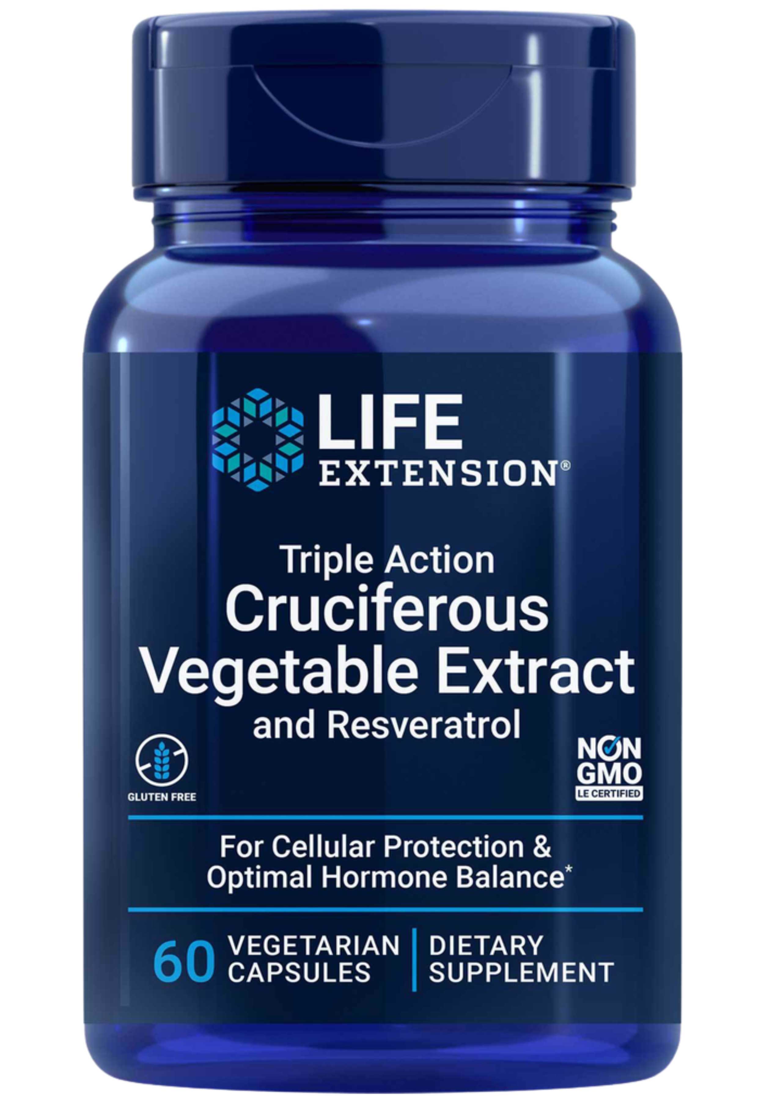 Life Extension Triple Action Cruciferous Vegetable Extract and Resveratrol