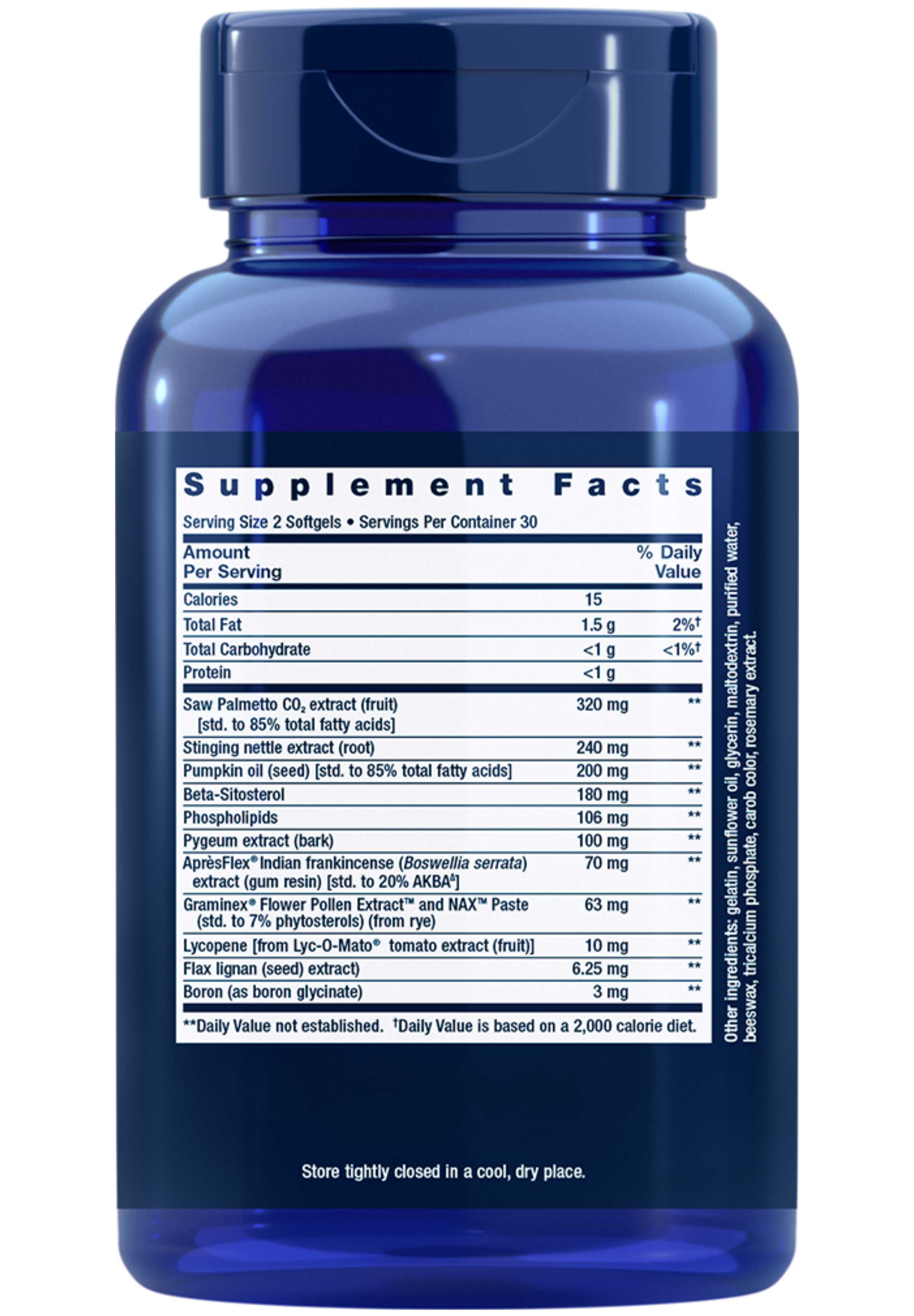 Life Extension Men's Health Ultra Prostate Formula Ingredients