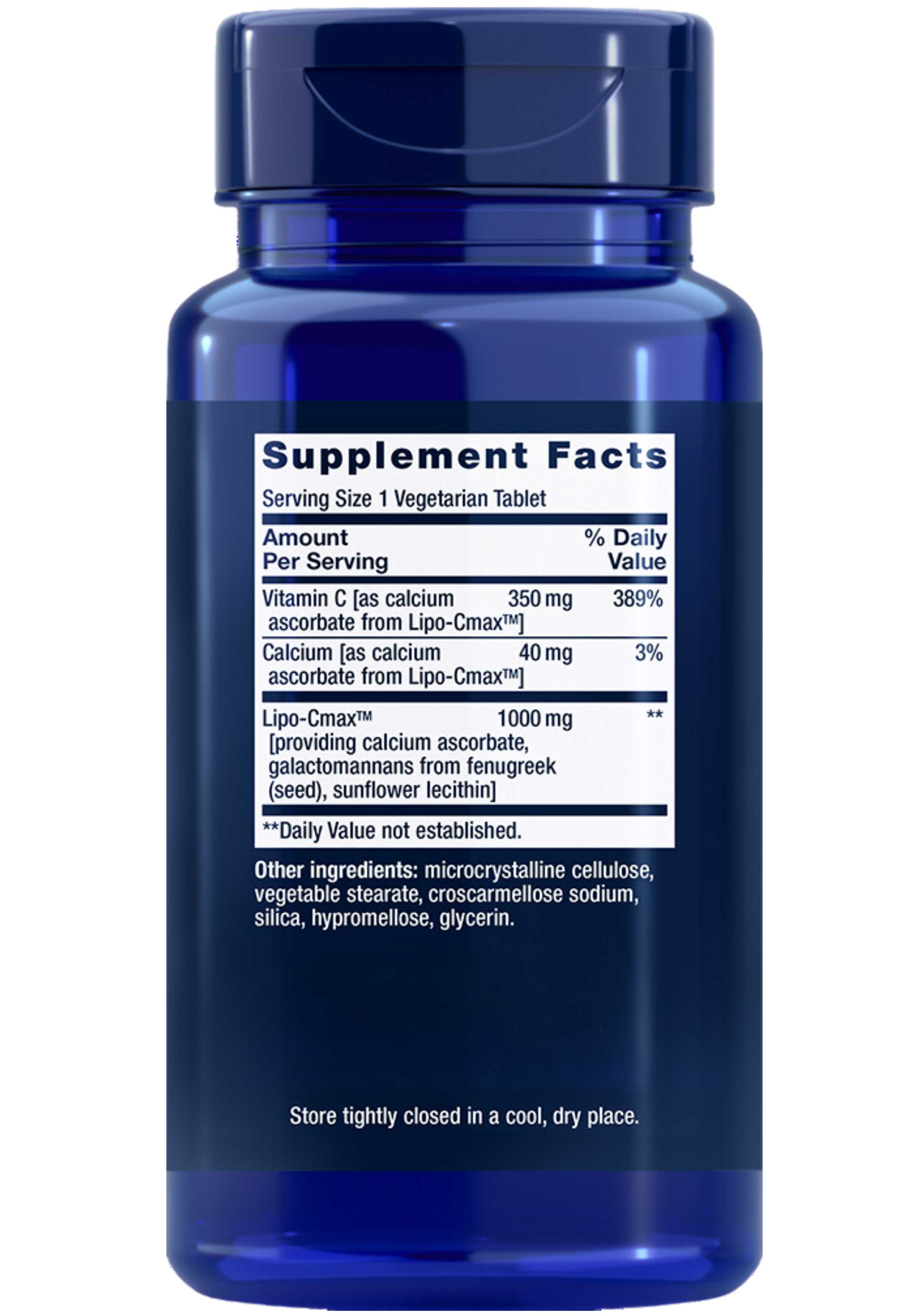 Life Extension Vitamin C 24‐Hour Liposomal Hydrogel Formula Ingredients