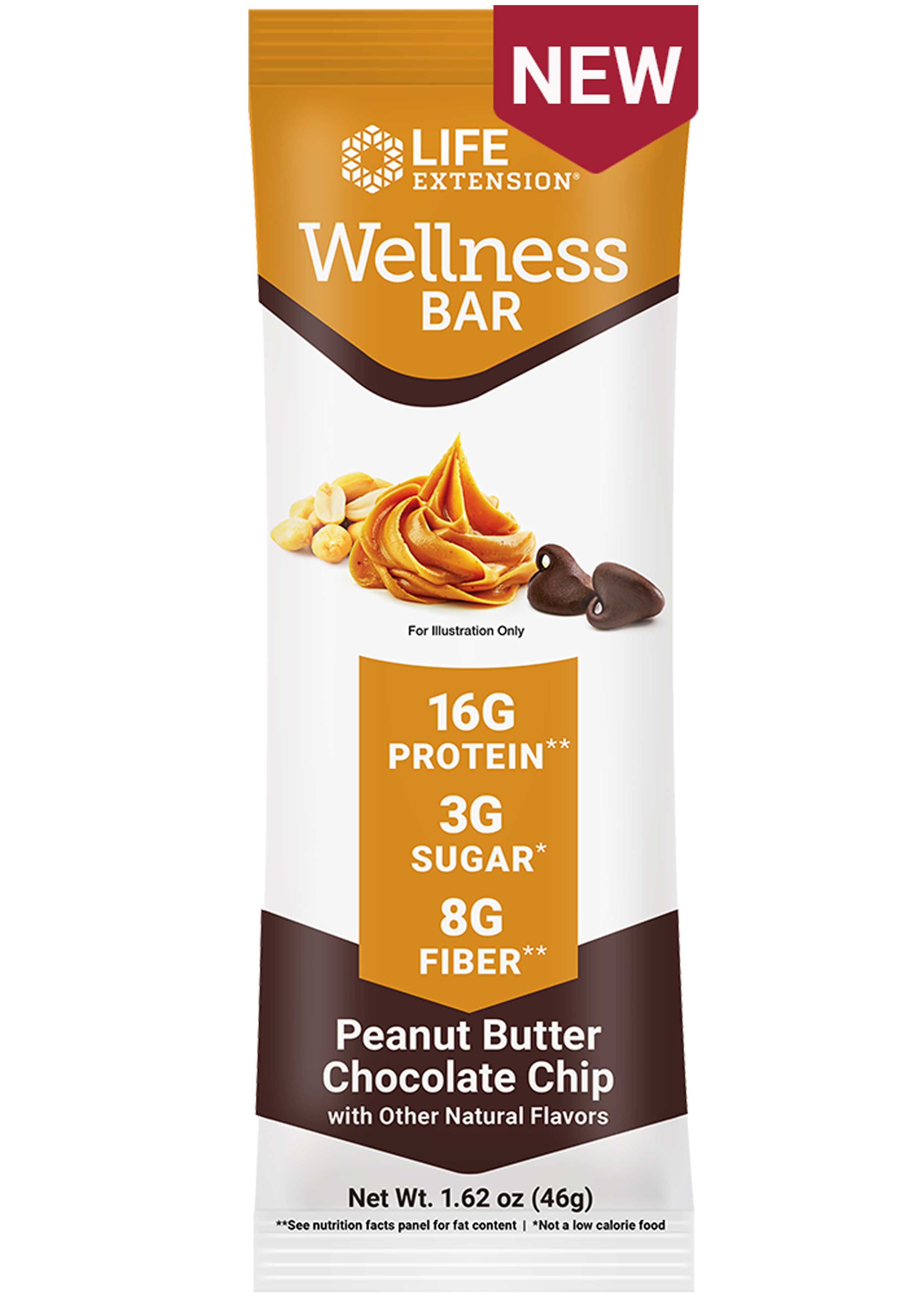 Life Extension Wellness Bar Peanut Butter Chocolate Chip