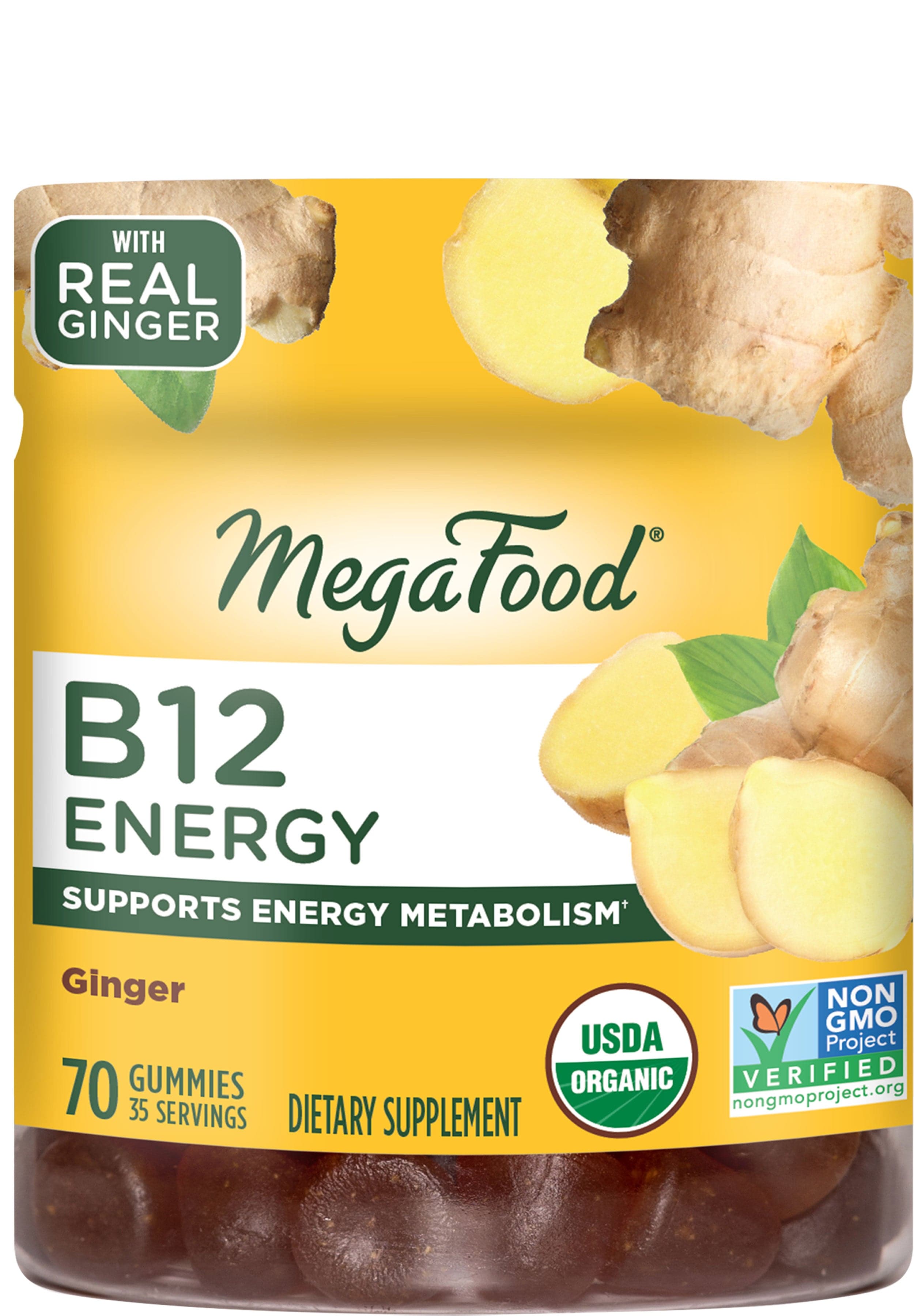 MegaFood B12 Energy Ginger Gummies