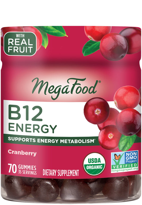 MegaFood B12 Energy Gummies - Cranberry