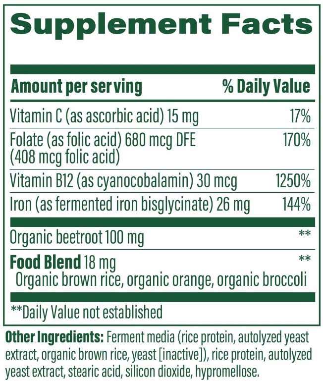 MegaFood Blood Builder Minis Ingredients