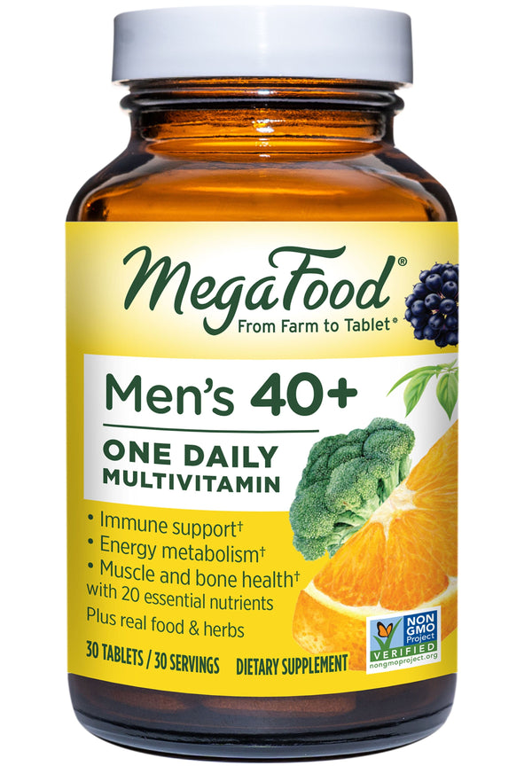 MegaFood Men's 40+ One Daily Multivitamin (Formerly Men Over 40 One Daily)