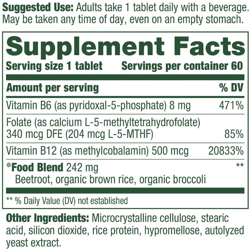 MegaFood Methyl B12 Ingredients