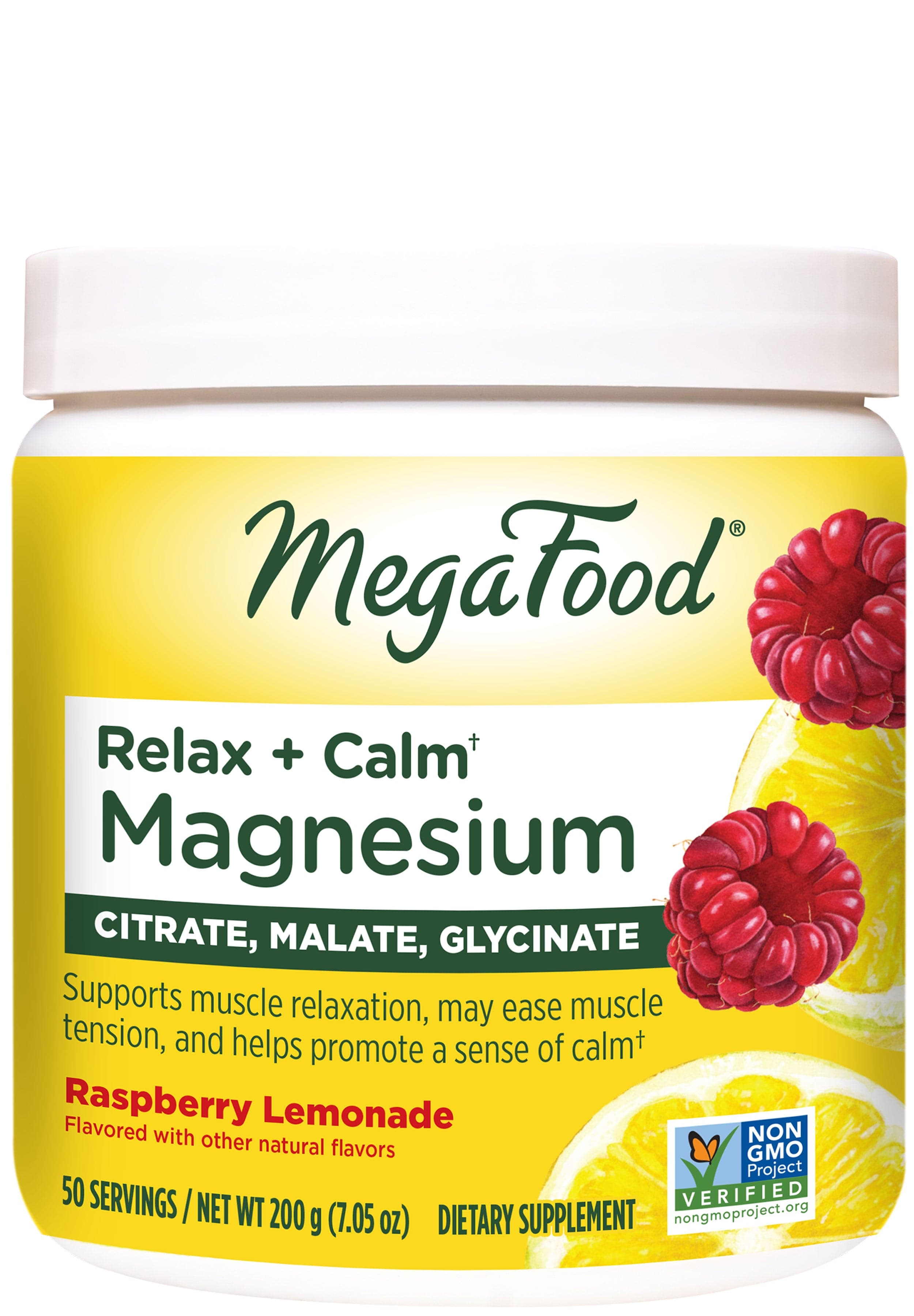 MegaFood Relax + Calm Magnesium - Raspberry Lemonade Flavor