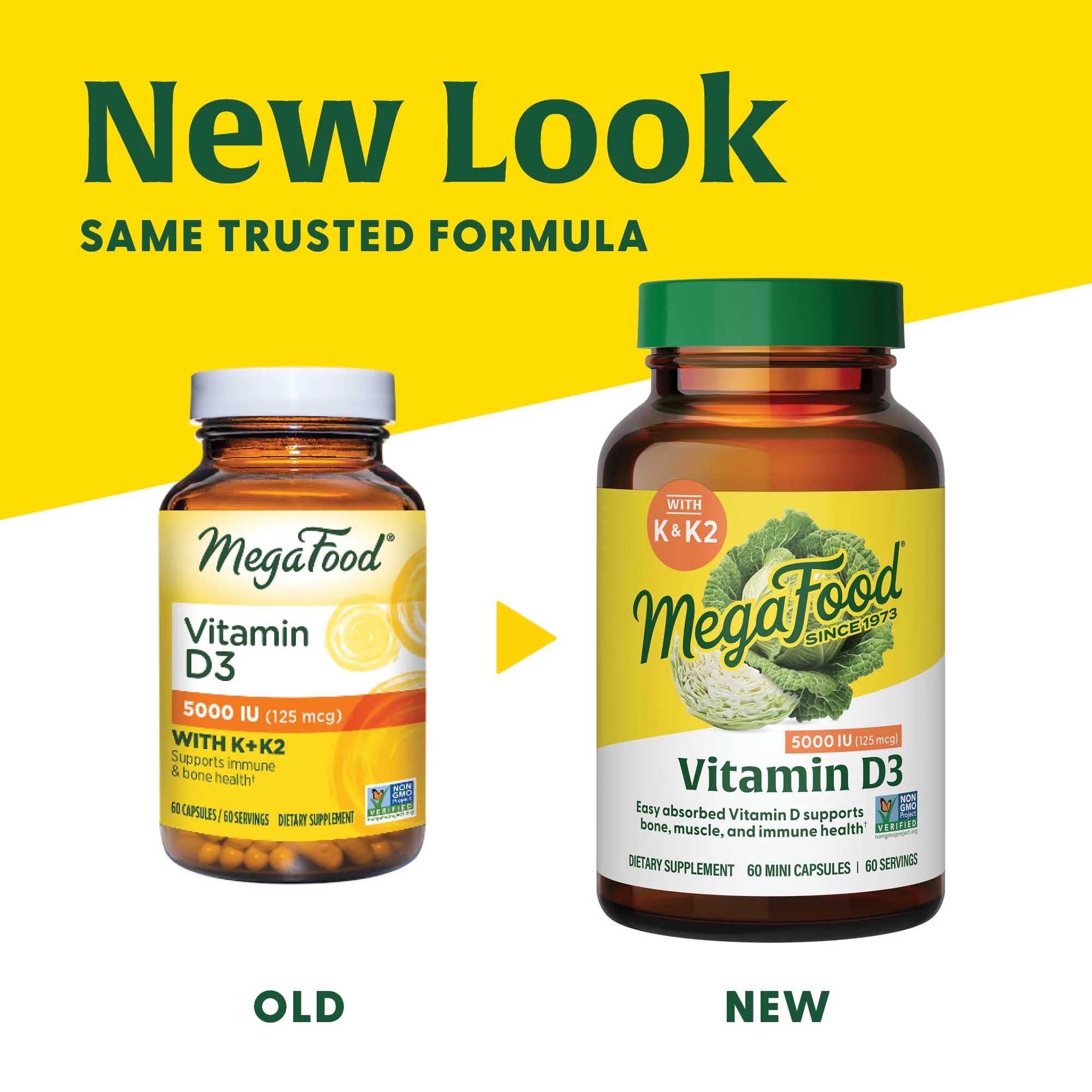 MegaFood Vitamin D3 5000 IU New Look