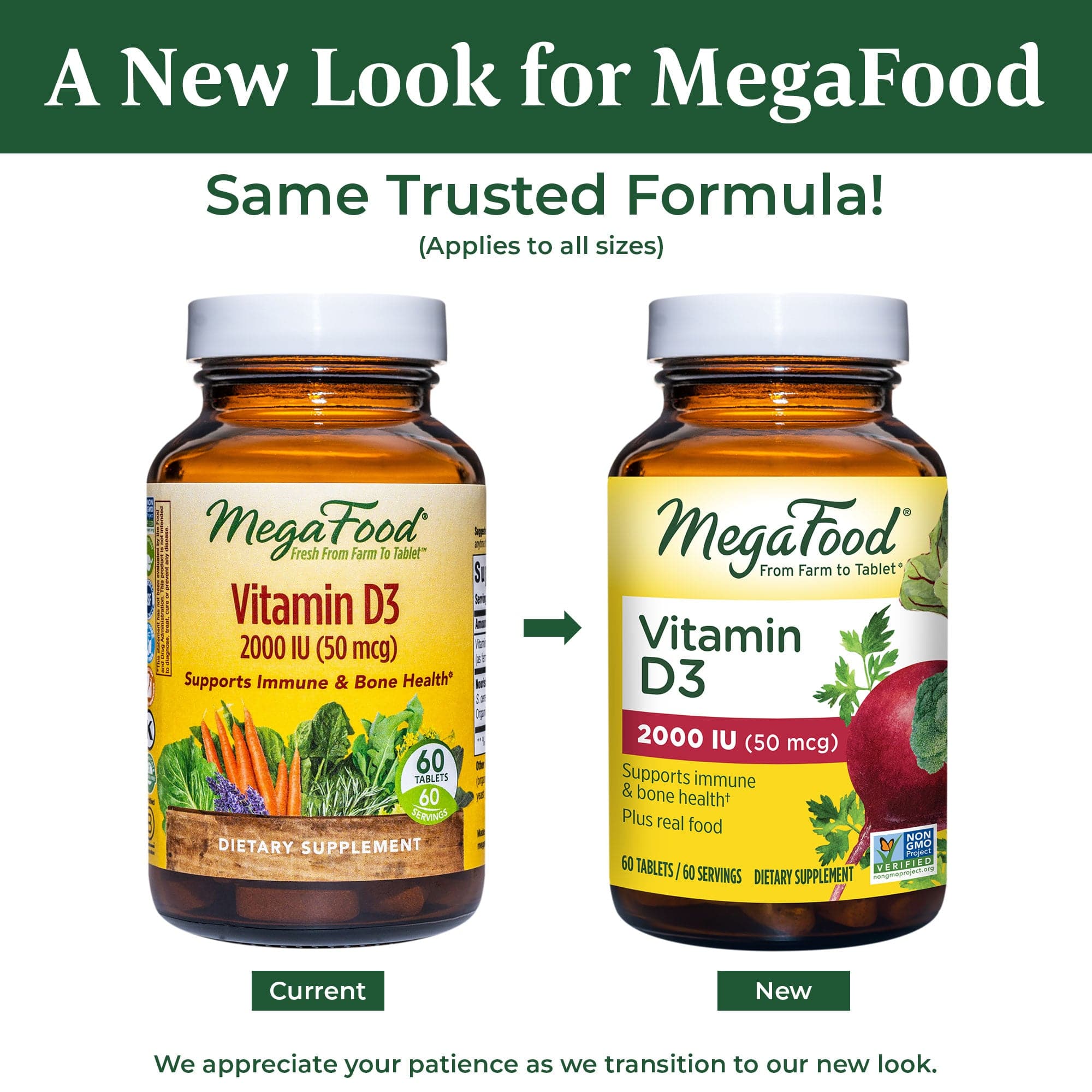 MegaFood Vitamin D3 2000 IU (50 mcg)