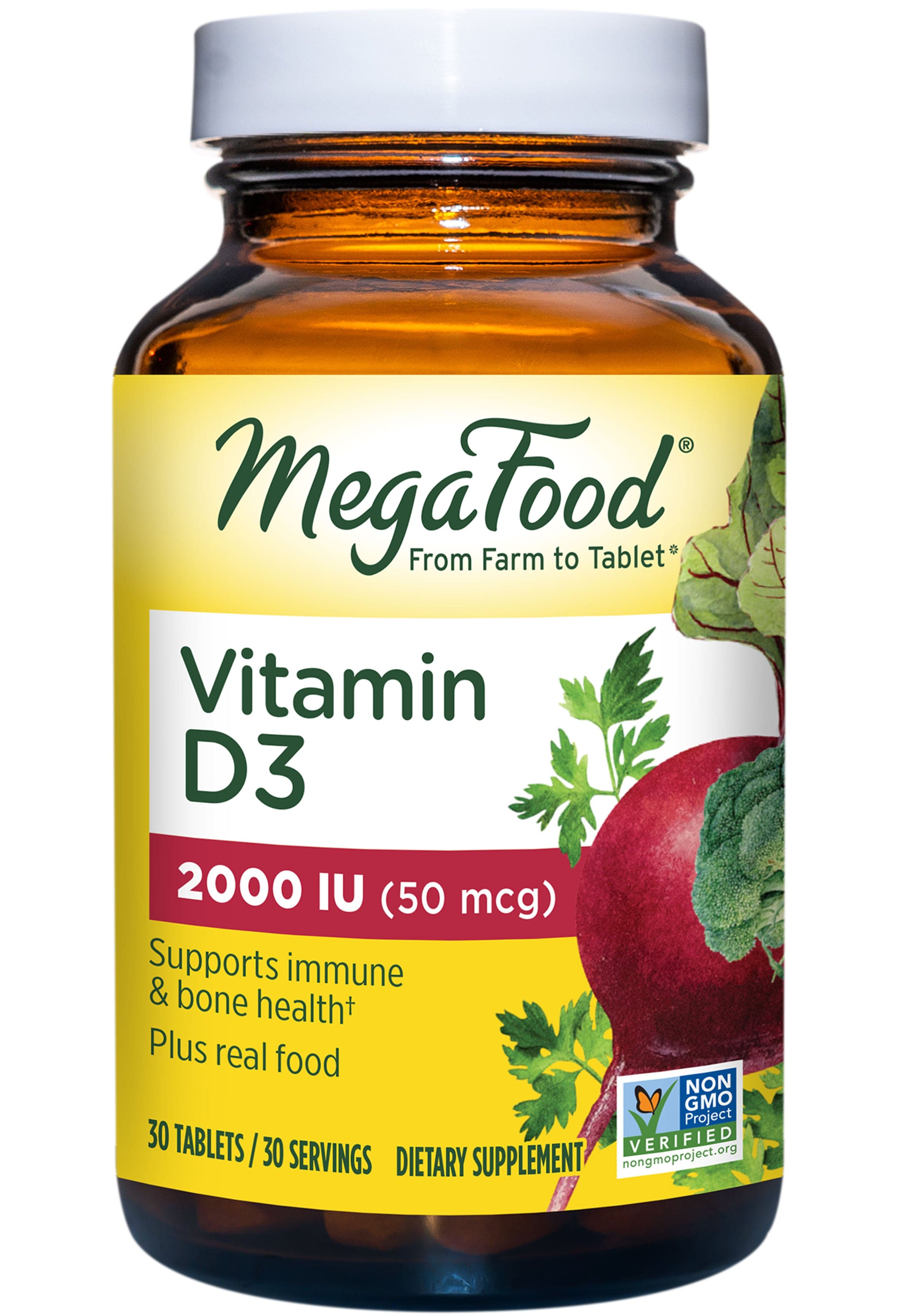 MegaFood Vitamin D3 2000 IU (50 mcg)