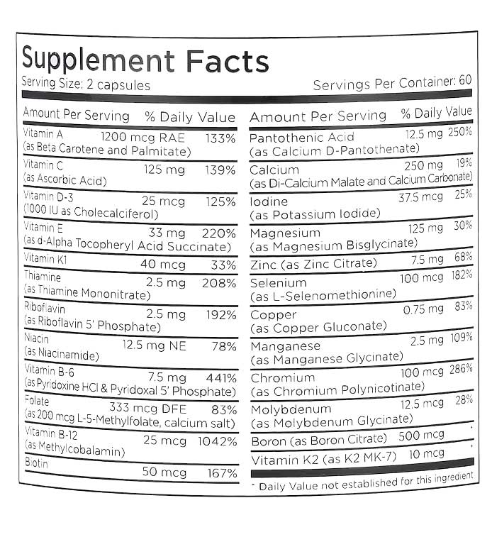 Metabolic Maintenance Basic Maintenance Ingredients