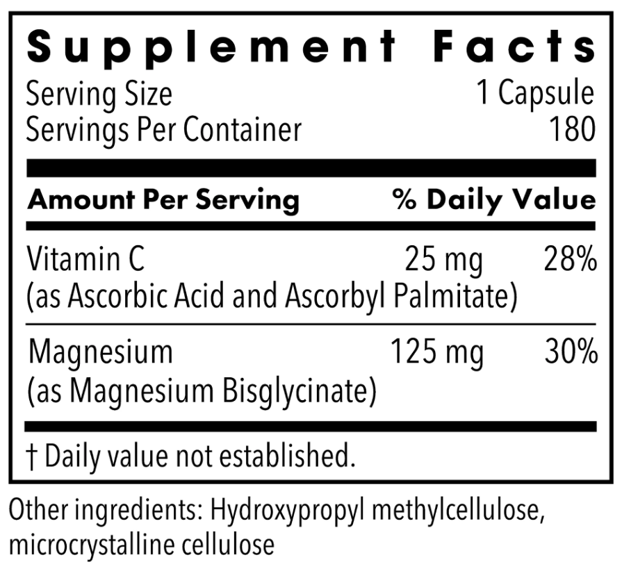 Metabolic Maintenance Magnesium Glycinate Ingredients