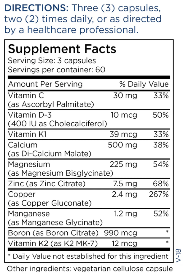 Metabolic Maintenance Rebuild Ingredients