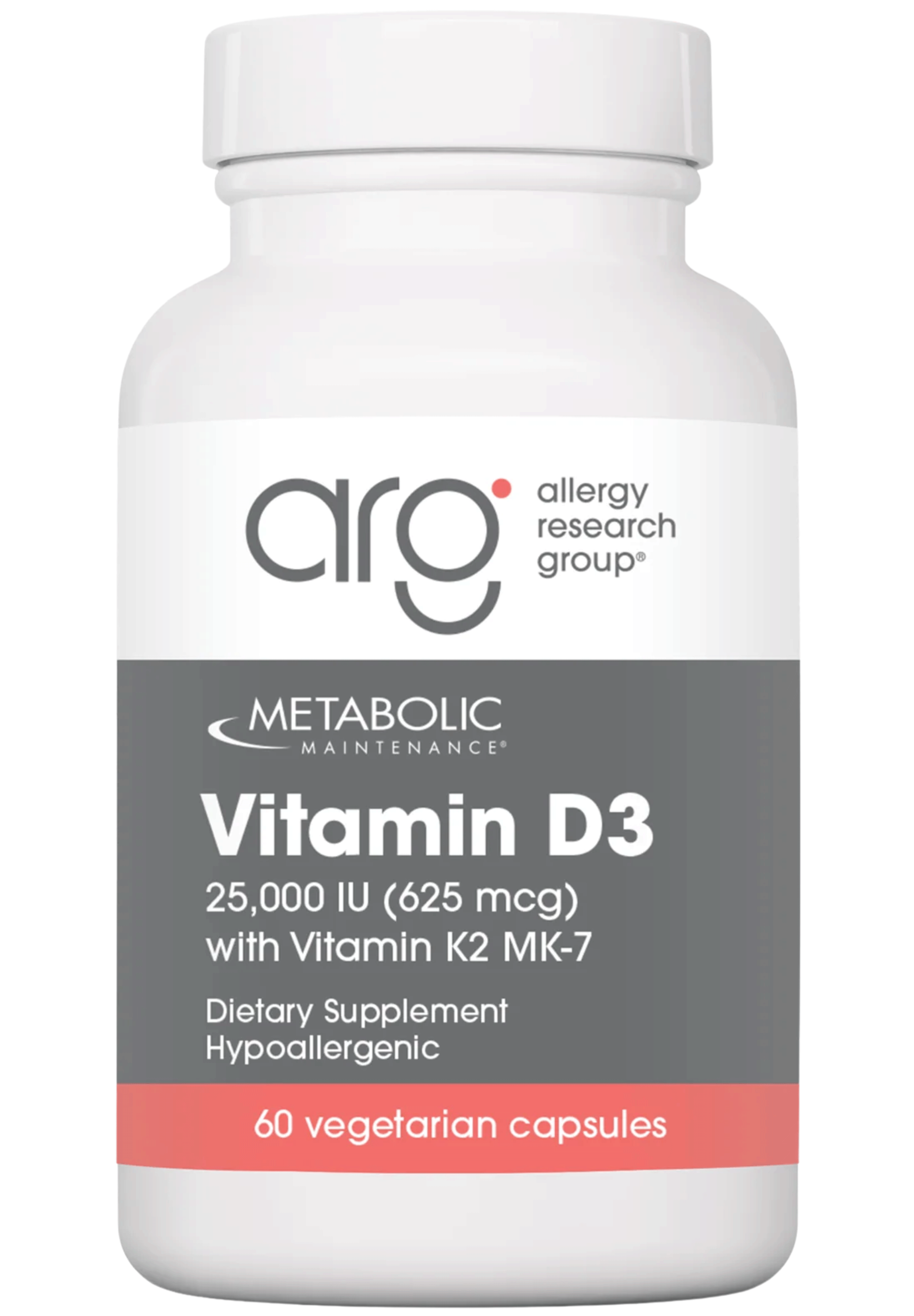 Metabolic Maintenance Vitamin D-3 25,000 IU with Vitamin K2 MK-7