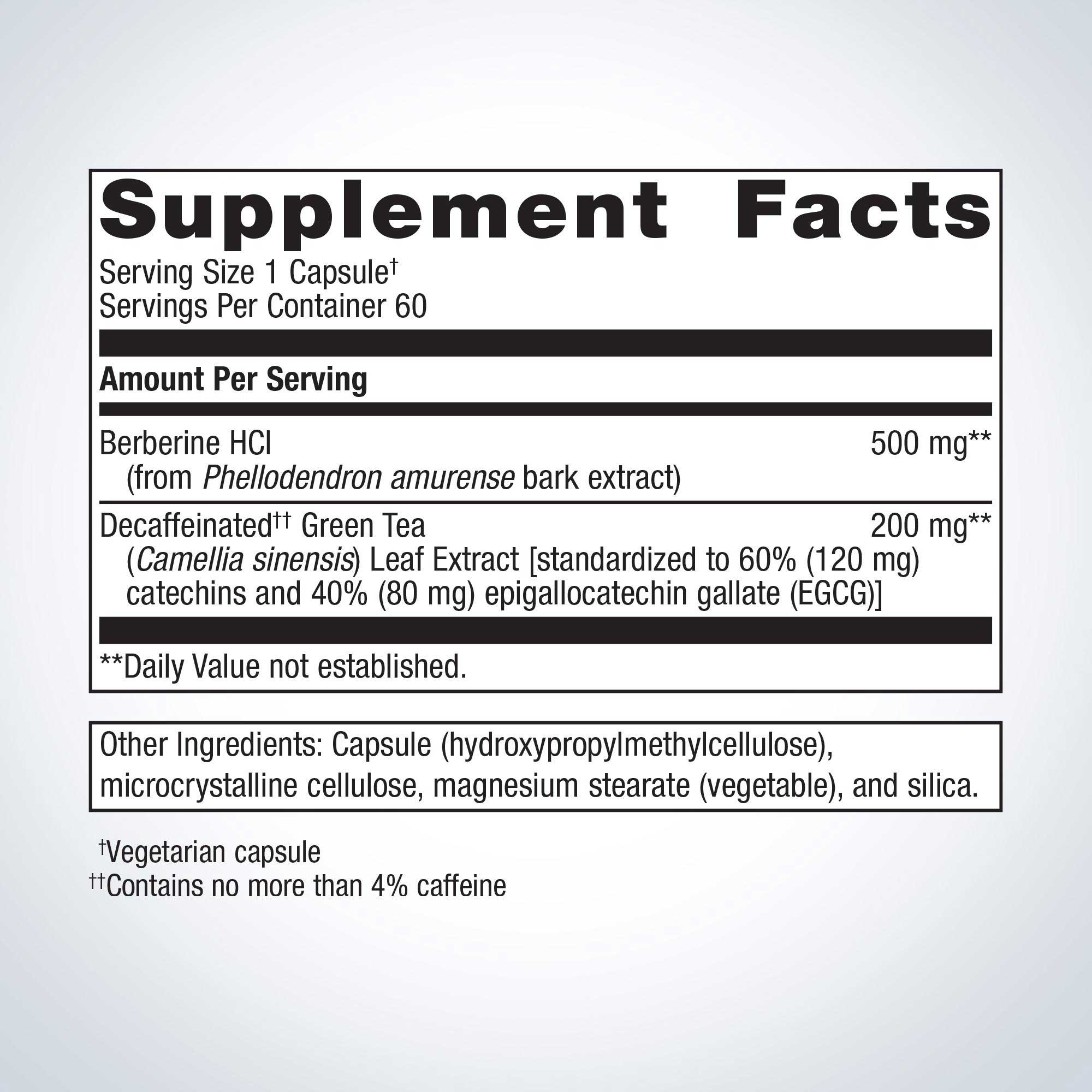 Metagenics Berberine GT Ingredients