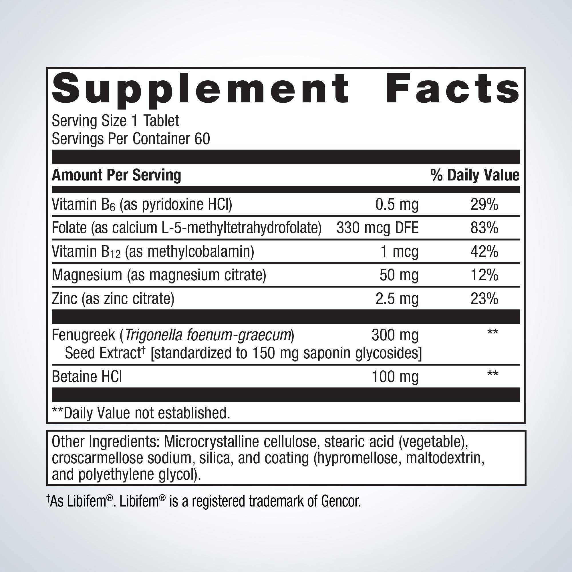 Metagenics HerSynergy Ingredients