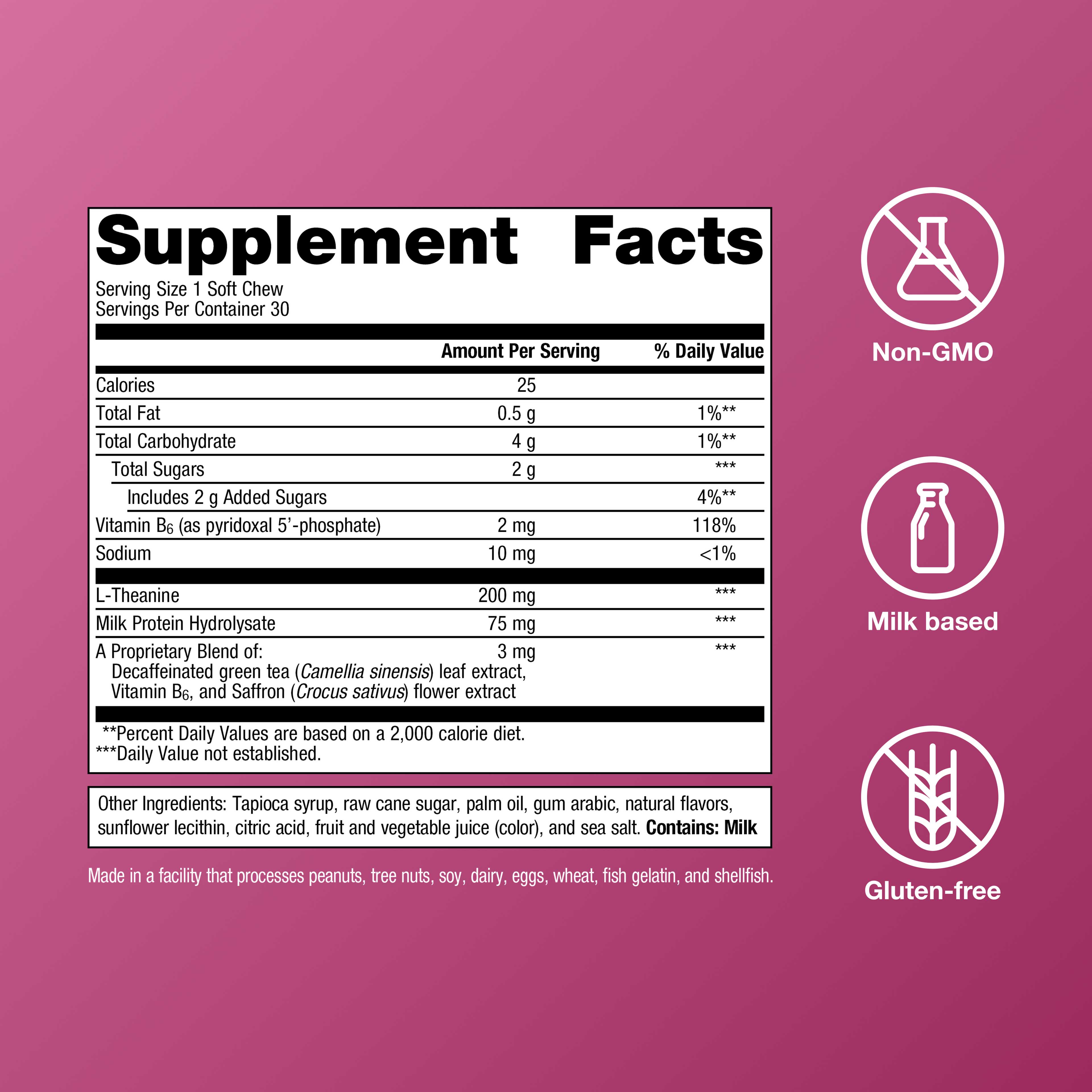 Metagenics HerWellness Rapid Stress Relief Ingredients
