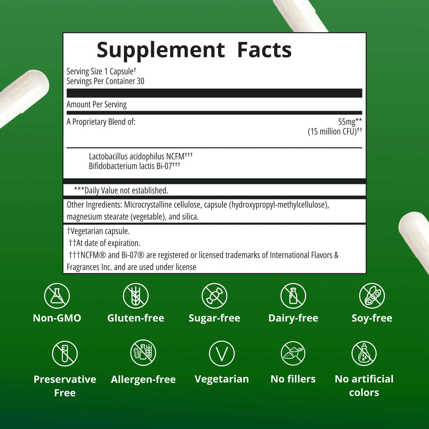 Metagenics UltraFlora Balance Probiotic Ingredients