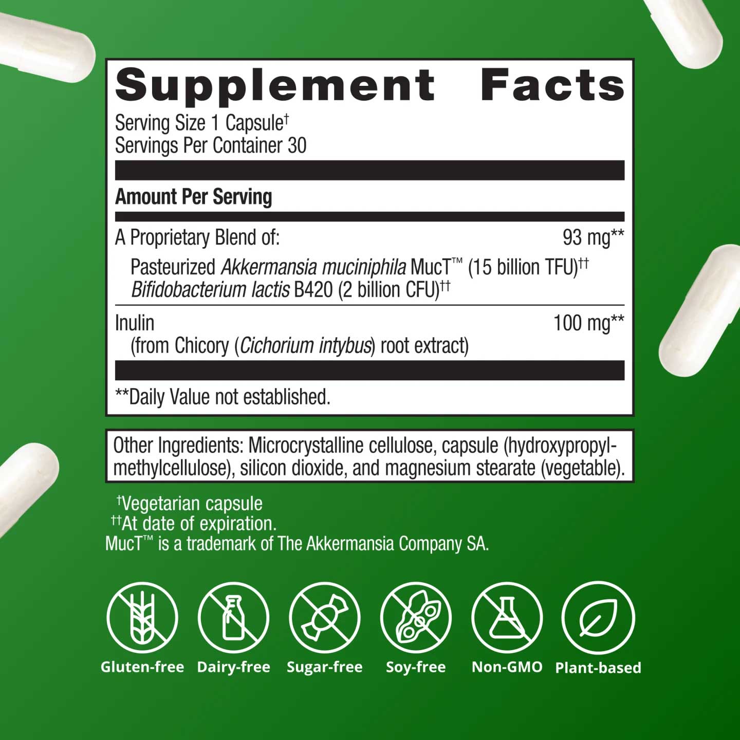 Metagenics UltraFlora Triplebiotic Ingredients