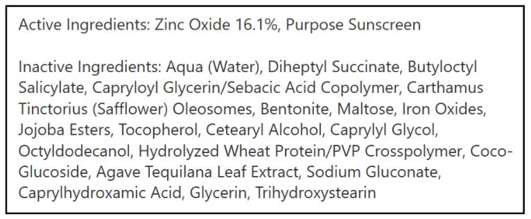 MyChelle Dermaceuticals Sun Shield Liquid SPF 30 - Medium/Dark Ingredients
