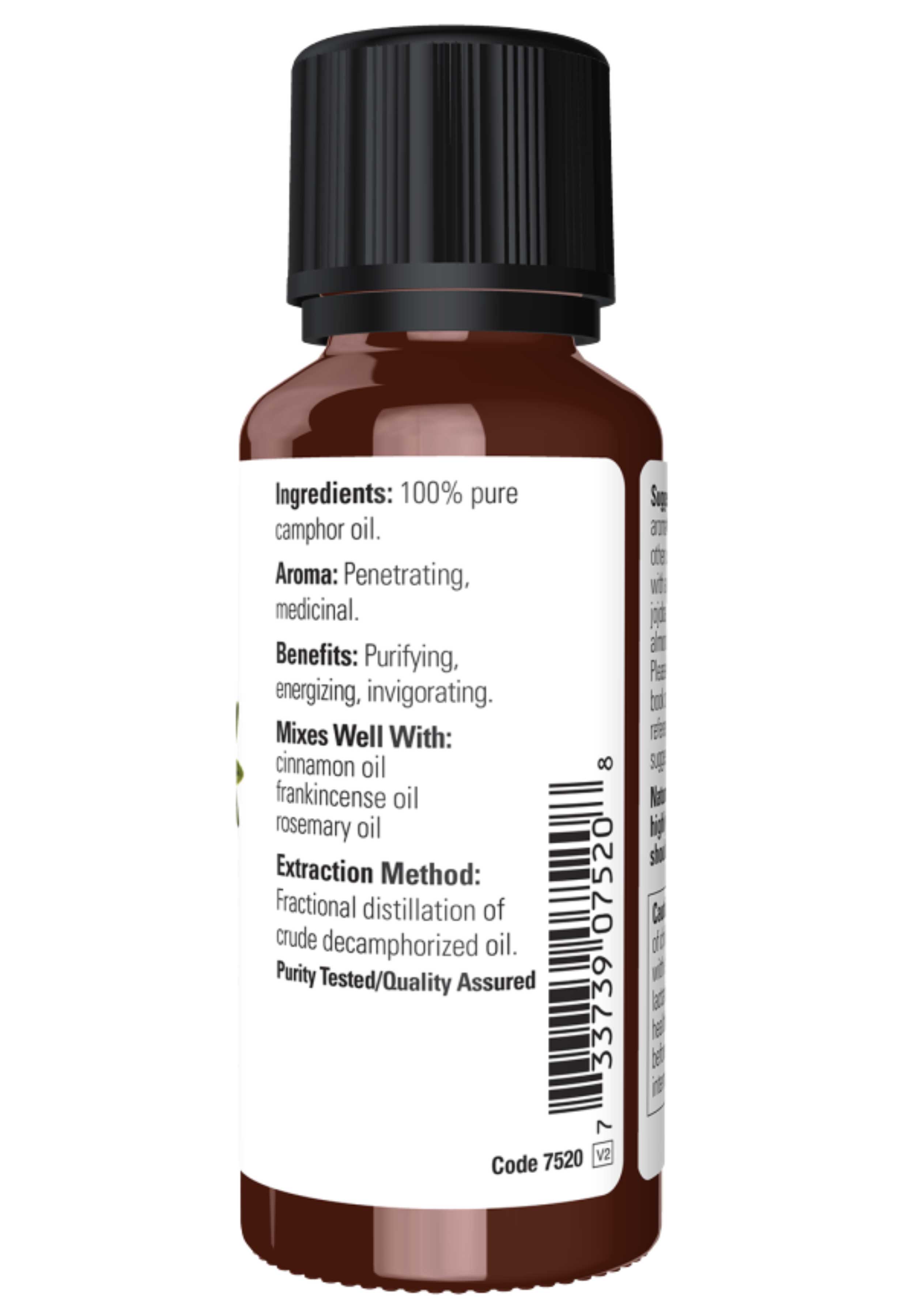 NOW Essential Oils 100% Pure Camphor Oil Ingredients