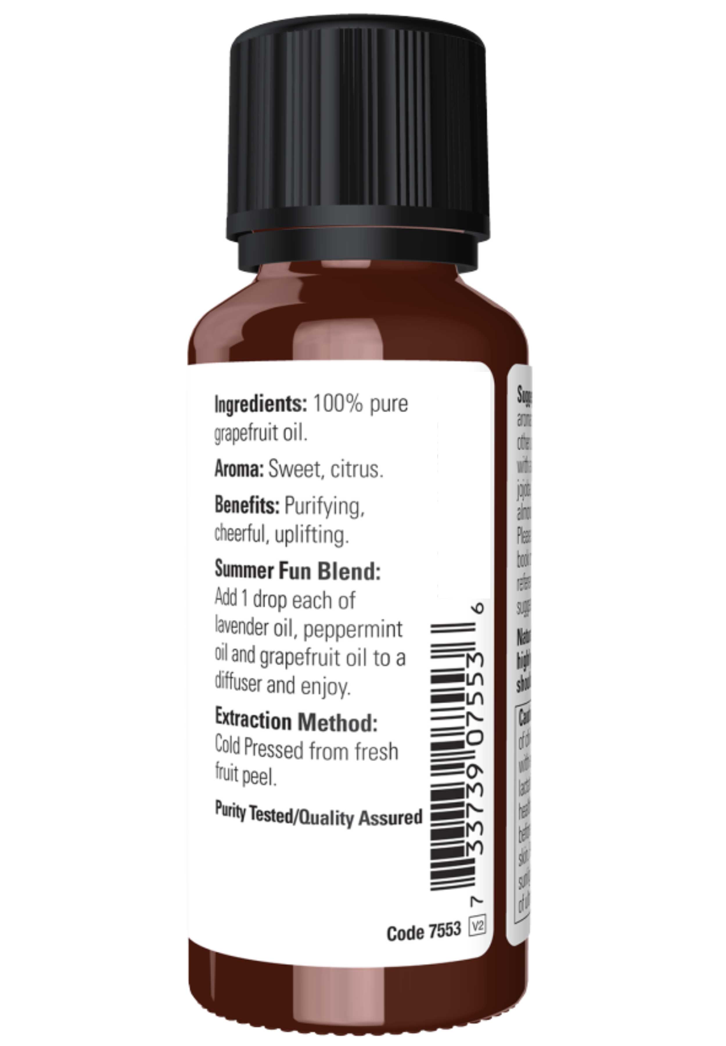 NOW Essential Oils 100% Pure Grapefruit Oil Ingredients