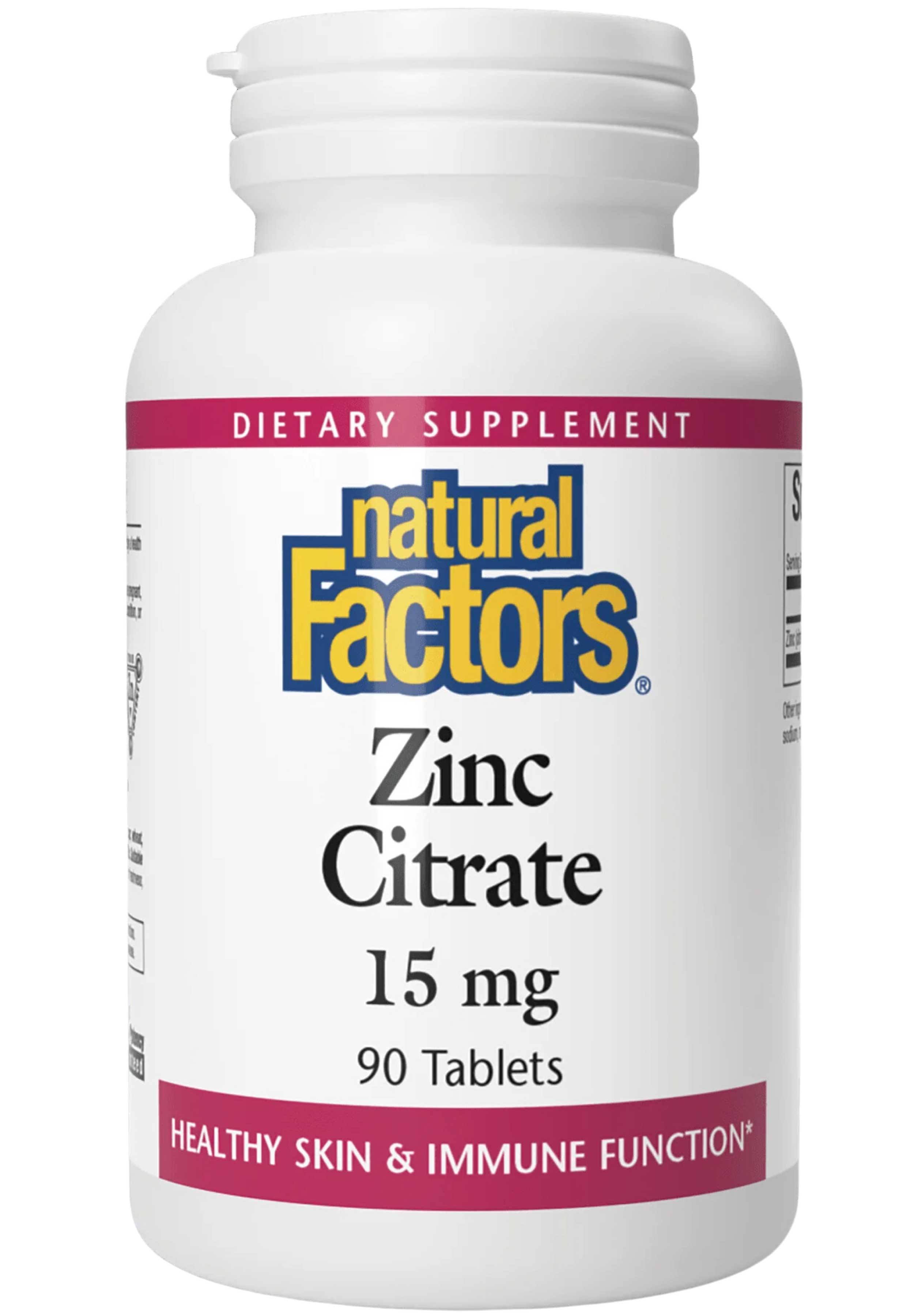 Natural Factors Zinc Citrate 15 mg