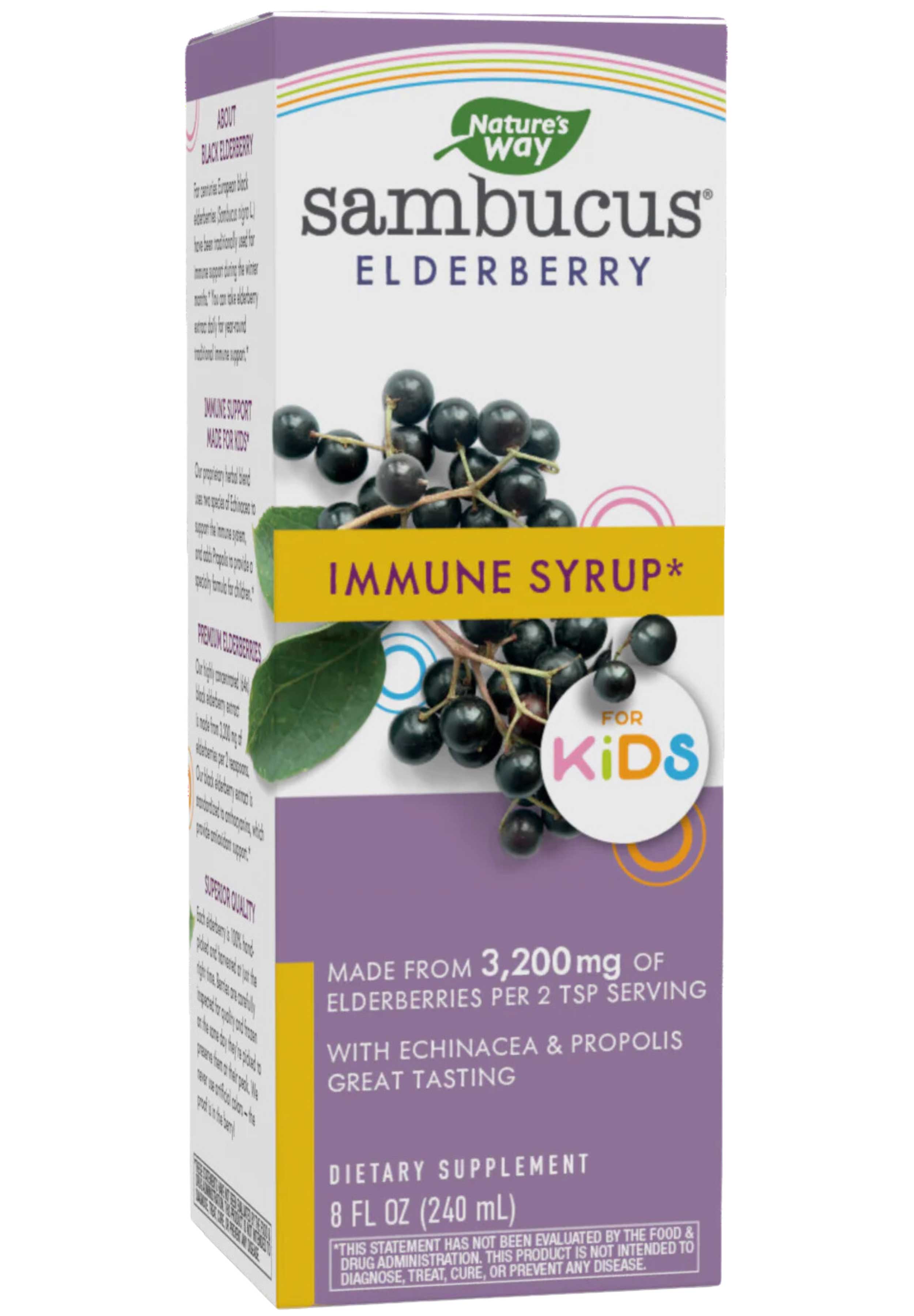 Nature's Way Sambucus Immune Syrup for Kids (Formerly Nature's Way Sambucus for Kids Berry Flavored)