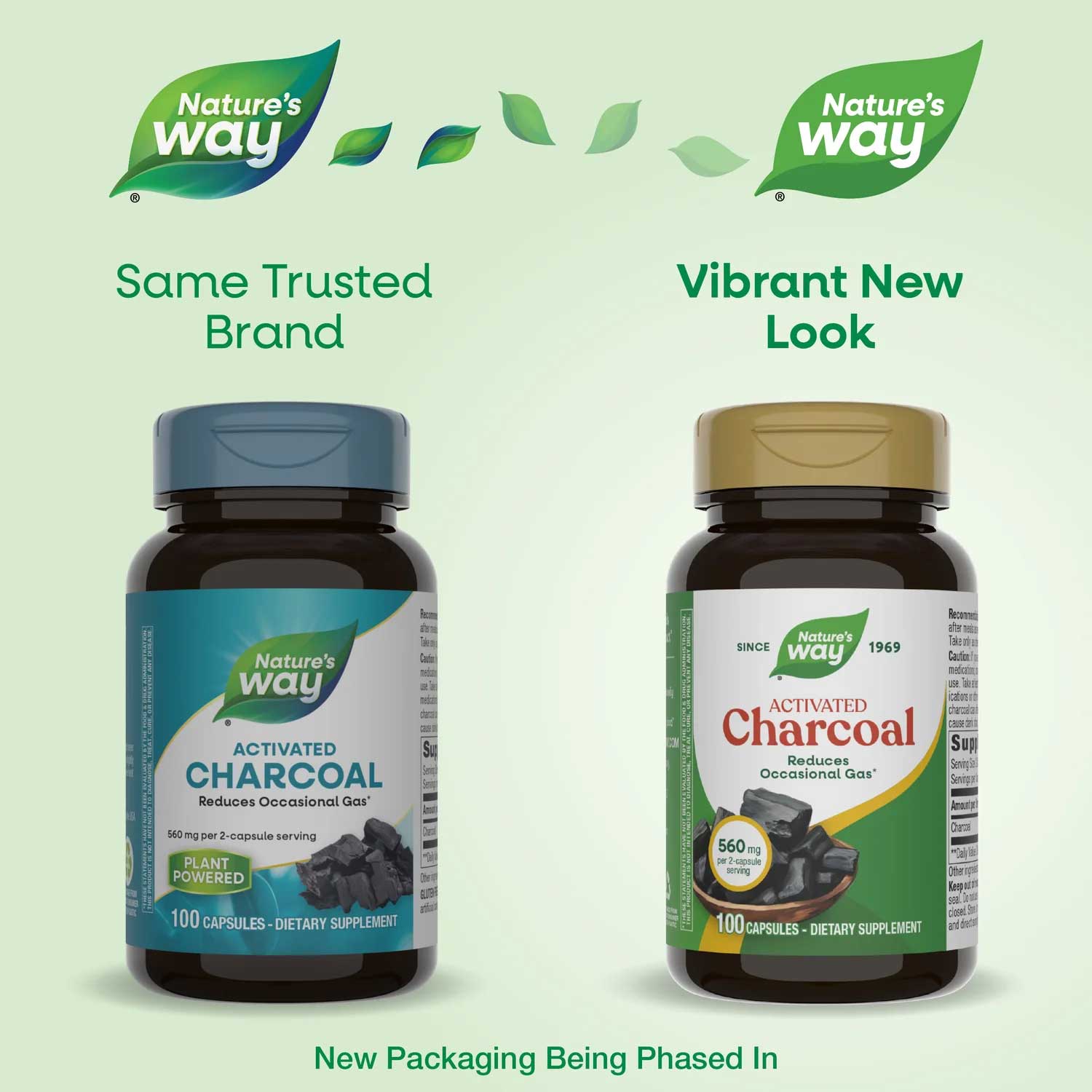 Nature's Way Activated Charcoal (Teal) New Look