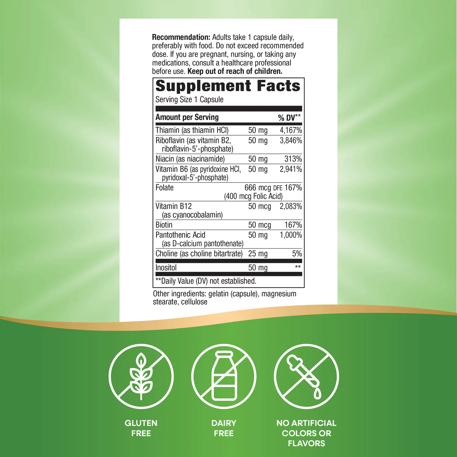Nature's Way B-50 Complex Ingredients