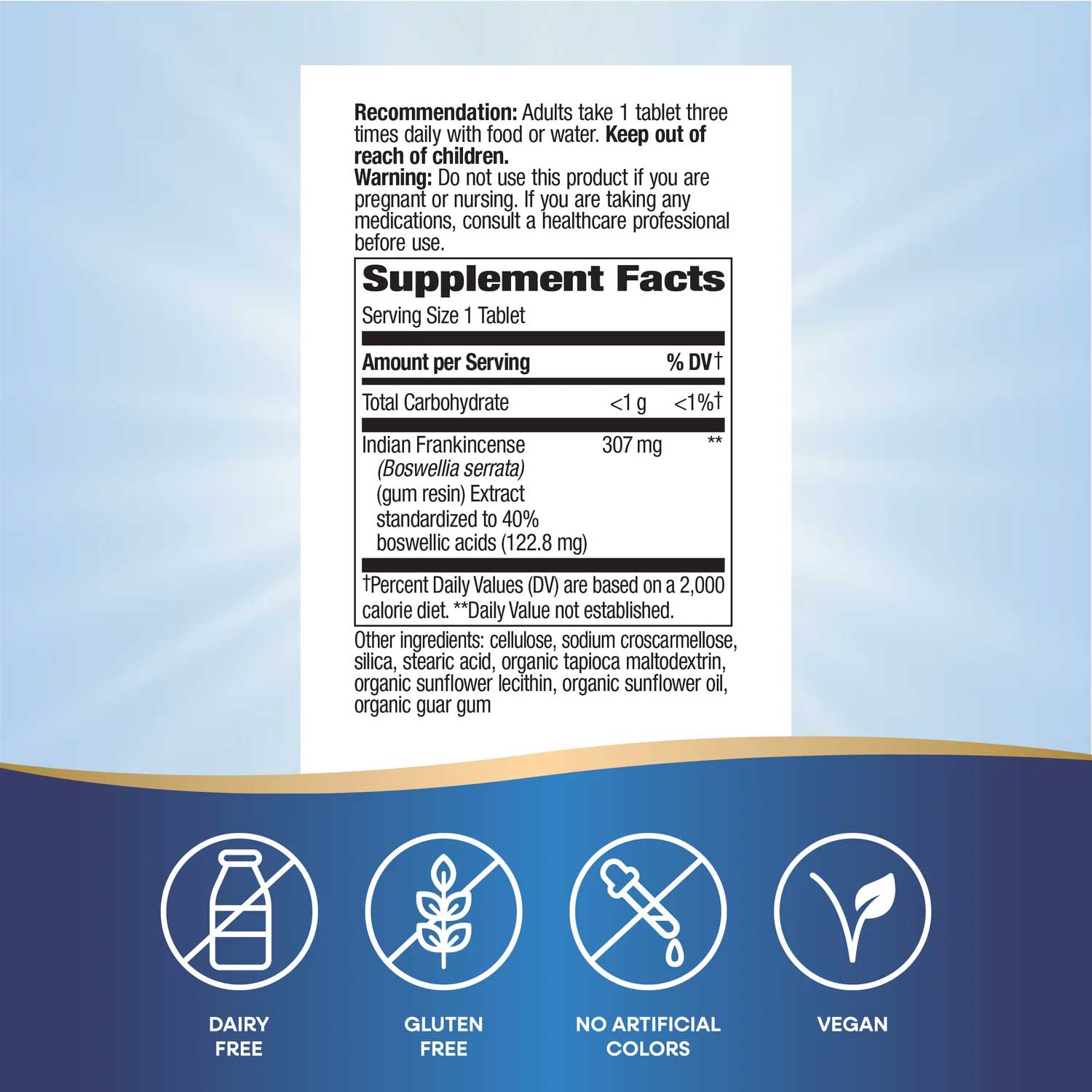 Nature's Way Boswellia Standardized Extract Ingredients