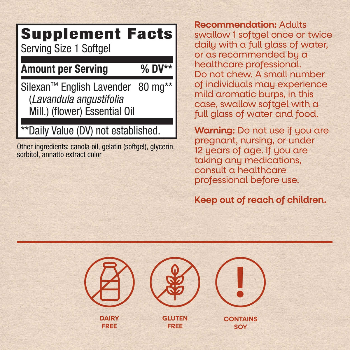 Nature's Way CalmAid Ingredients