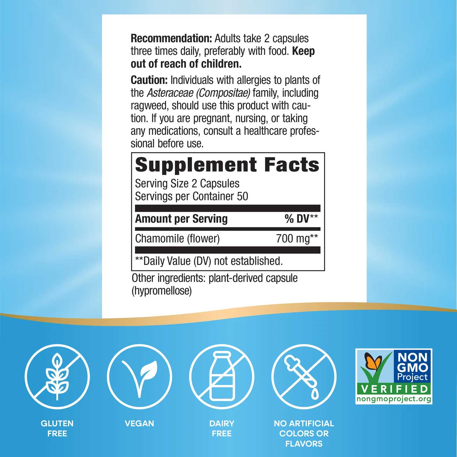 Nature's Way Chamomile Flower Ingredients