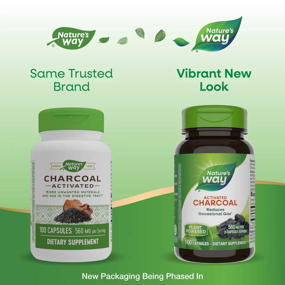 Nature's Way Charcoal Activated New Look