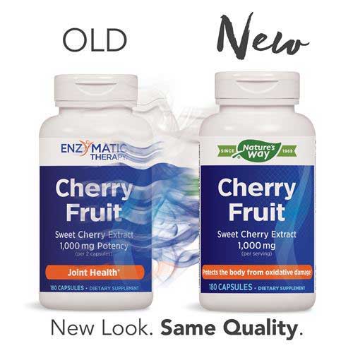 Nature's Way Cherry Fruit (Formerly Enzymatic Therapy Cherry Fruit) New Look