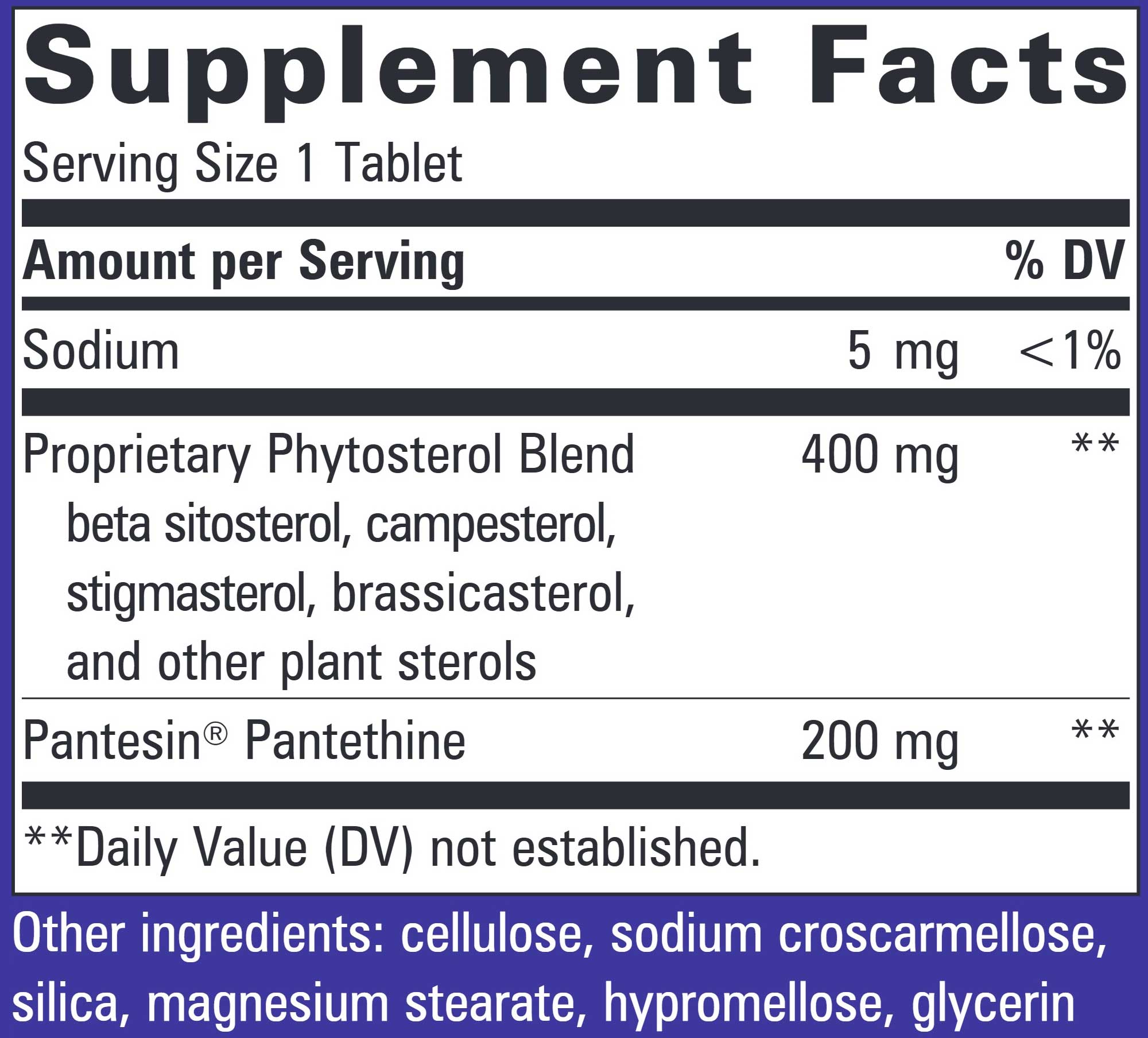 Nature's Way Cholesterol Shield (Formerly Enzymatic Therapy Cholesterol Shield) Ingredients